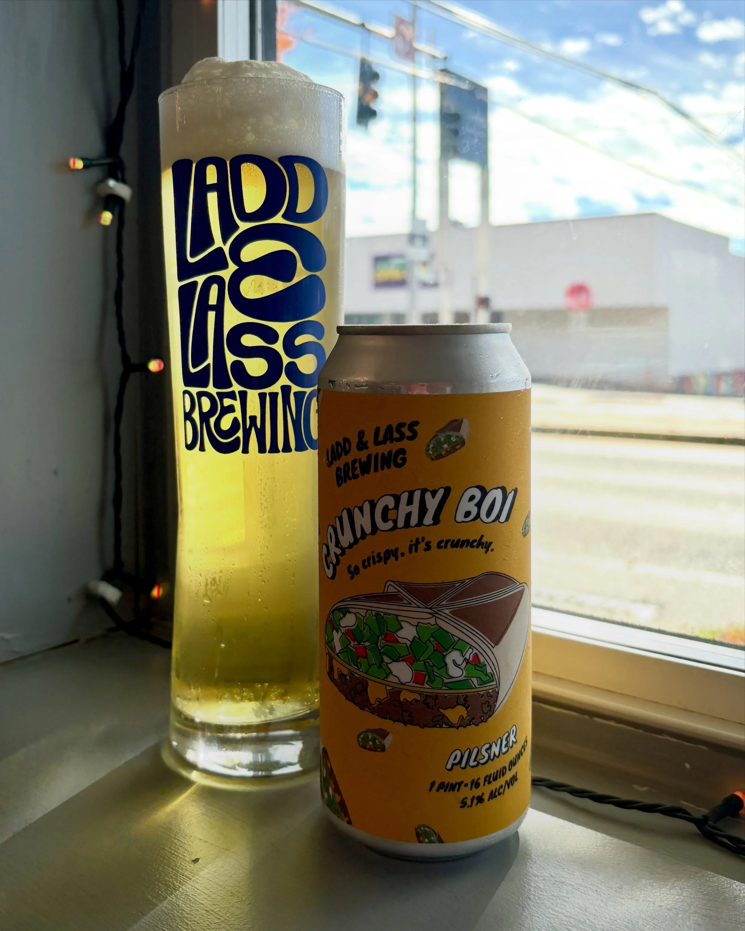 NEW RELEASE!

Crunchy Boi
Pilsner / 5.3% ABV

Designed to be supremely crushable, this easy-drinking pilsner is layered with a nuanced complexity that keeps you wanting more. Brewed with our favorite German pilsner malt and complemented by a generous
