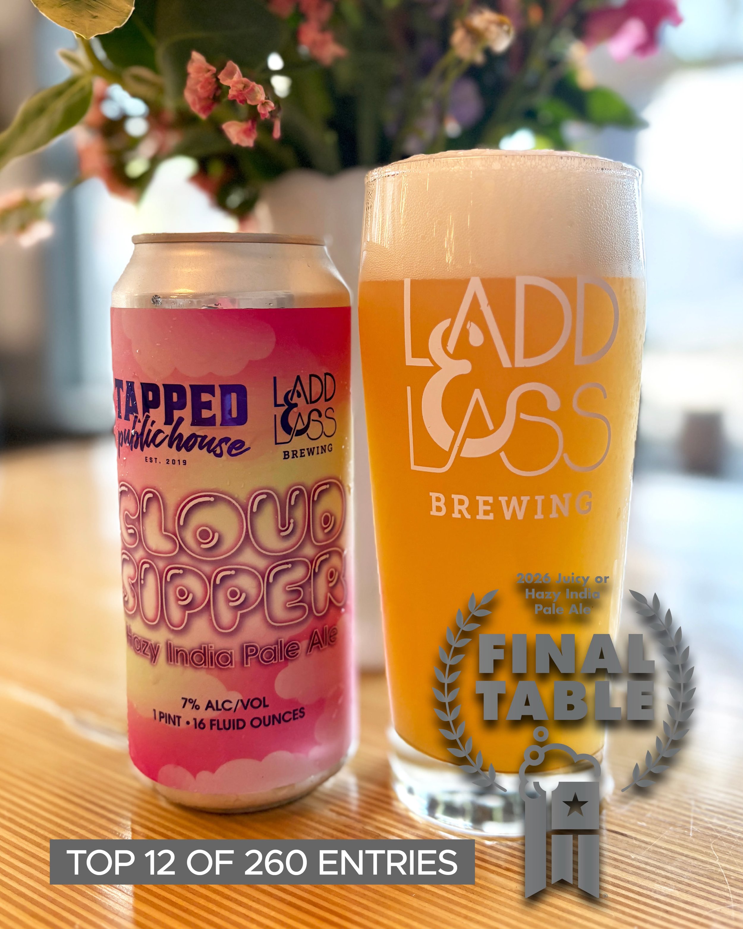 Hey, hey, would you look at that? Our @tappedpublichouse Cloud Sipper Hazy IPA is one of the Top 12 of 260 Hazy IPA entries.😮

Get you some at any of the @tappedpublichouse locations!

#DrinkLocal #CraftBeer #drinkWAbeer #SupportSmallBusiness #Suppo