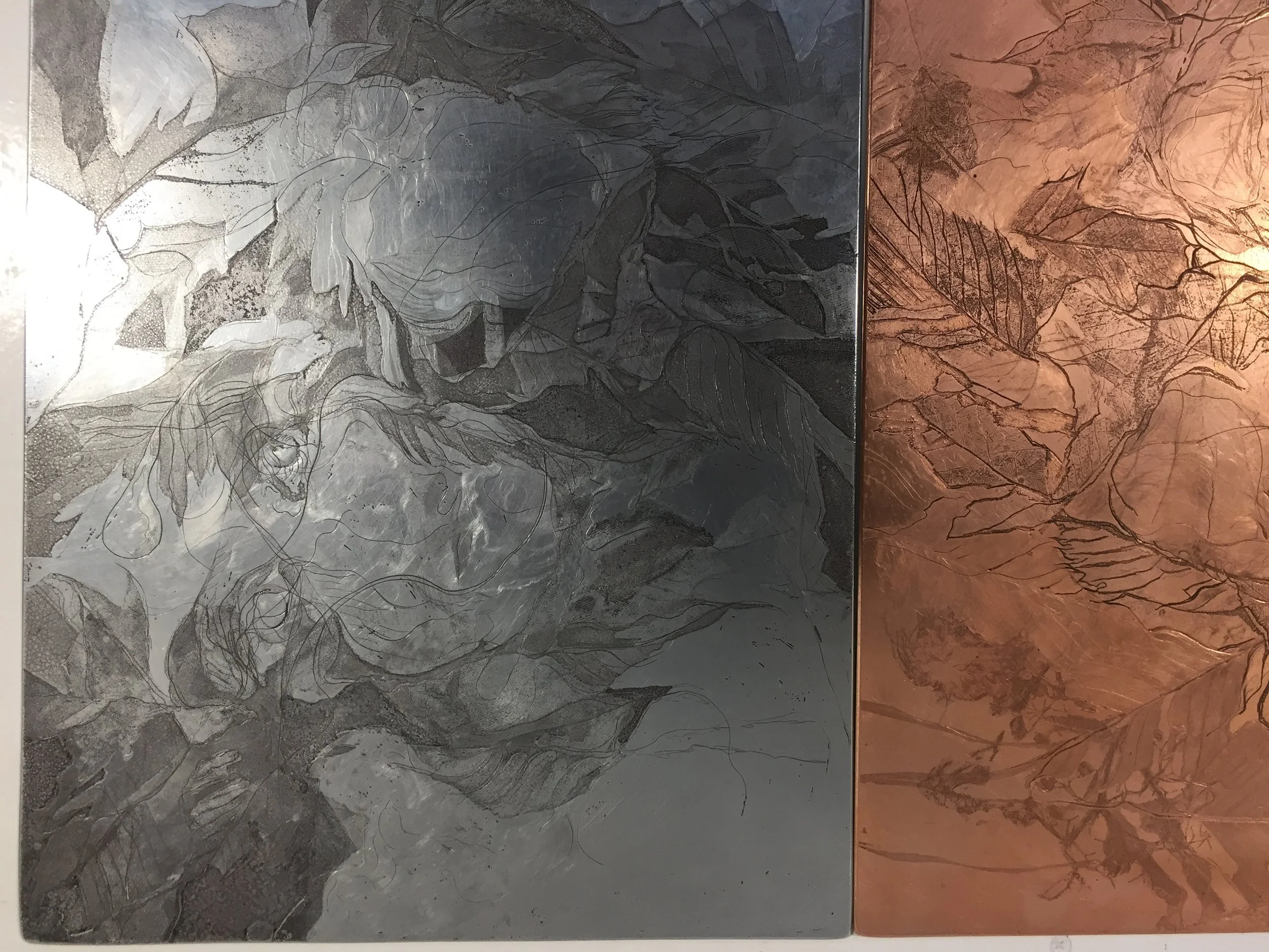 Close up of Zinc plate.