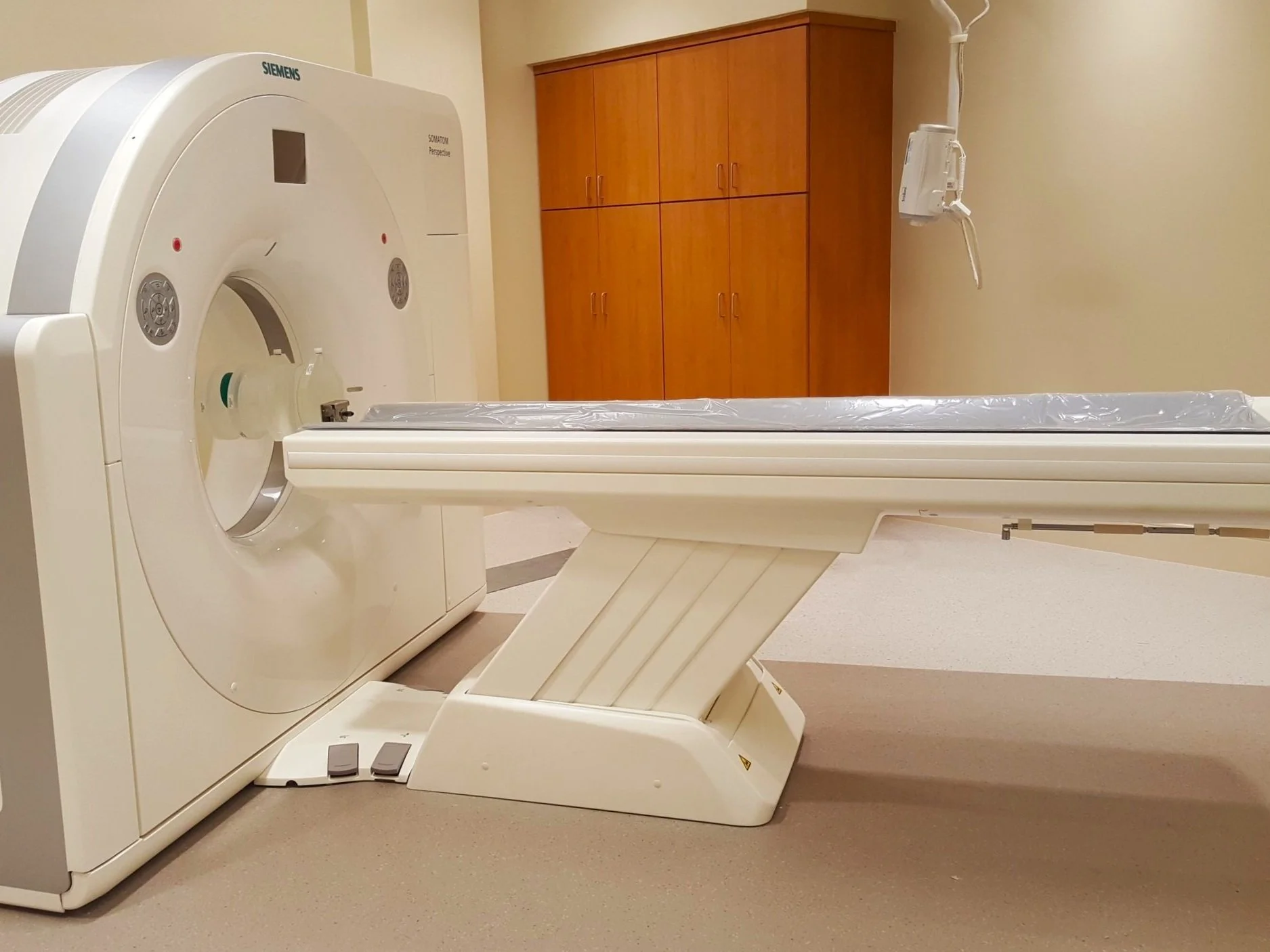 Renovation of an existing computed tomography (CT) room to replace it with an upgraded 64-slice CT.