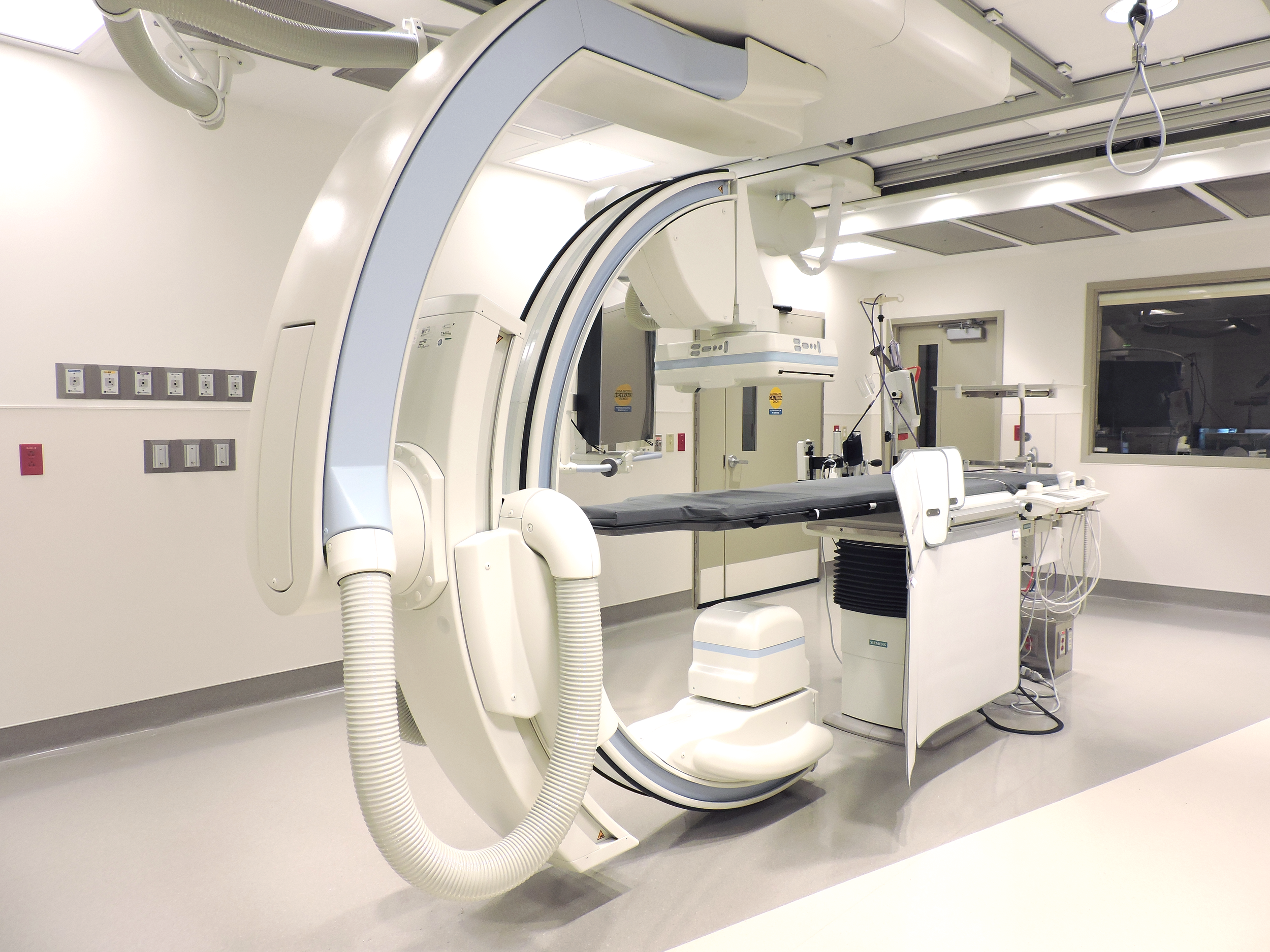 Modification of an existing special procedures room into a new interventional imaging room.