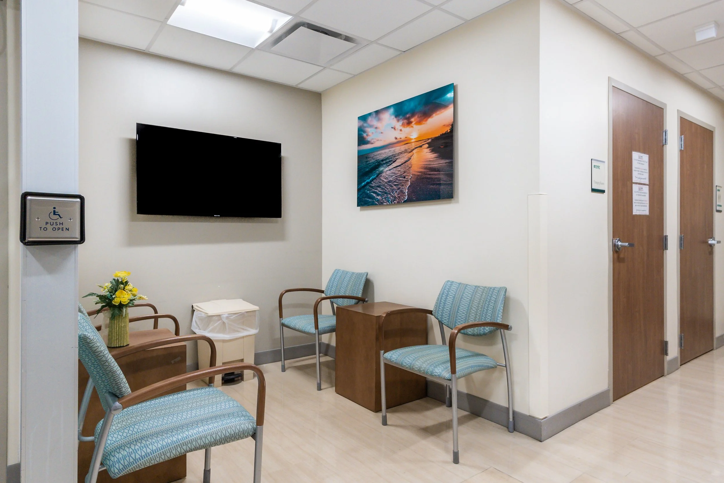 Supporting areas adjusted so that the necessary zones accomodate out-patient and in-patient access points.​