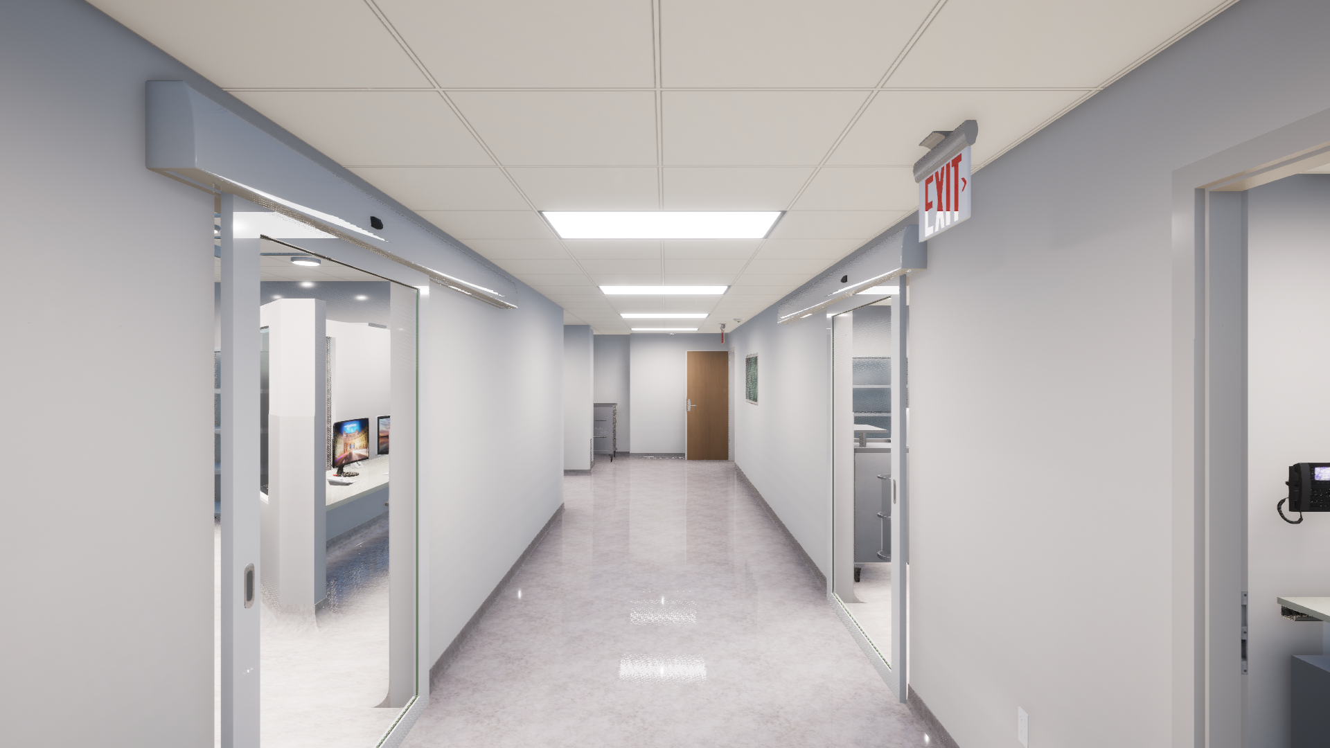 Phase 2: An outpatient facility is created with ultrasound room, reading room, an ADA shared patient toilet, storage room and a check in room.​