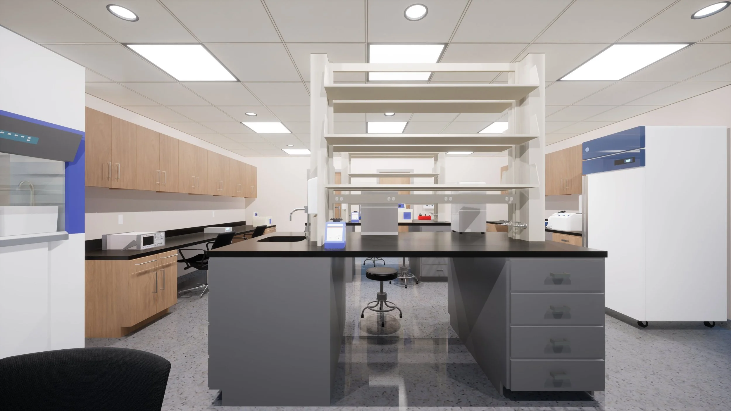 The scope for the project is the implementation of new lab spaces within the knight physics building.​