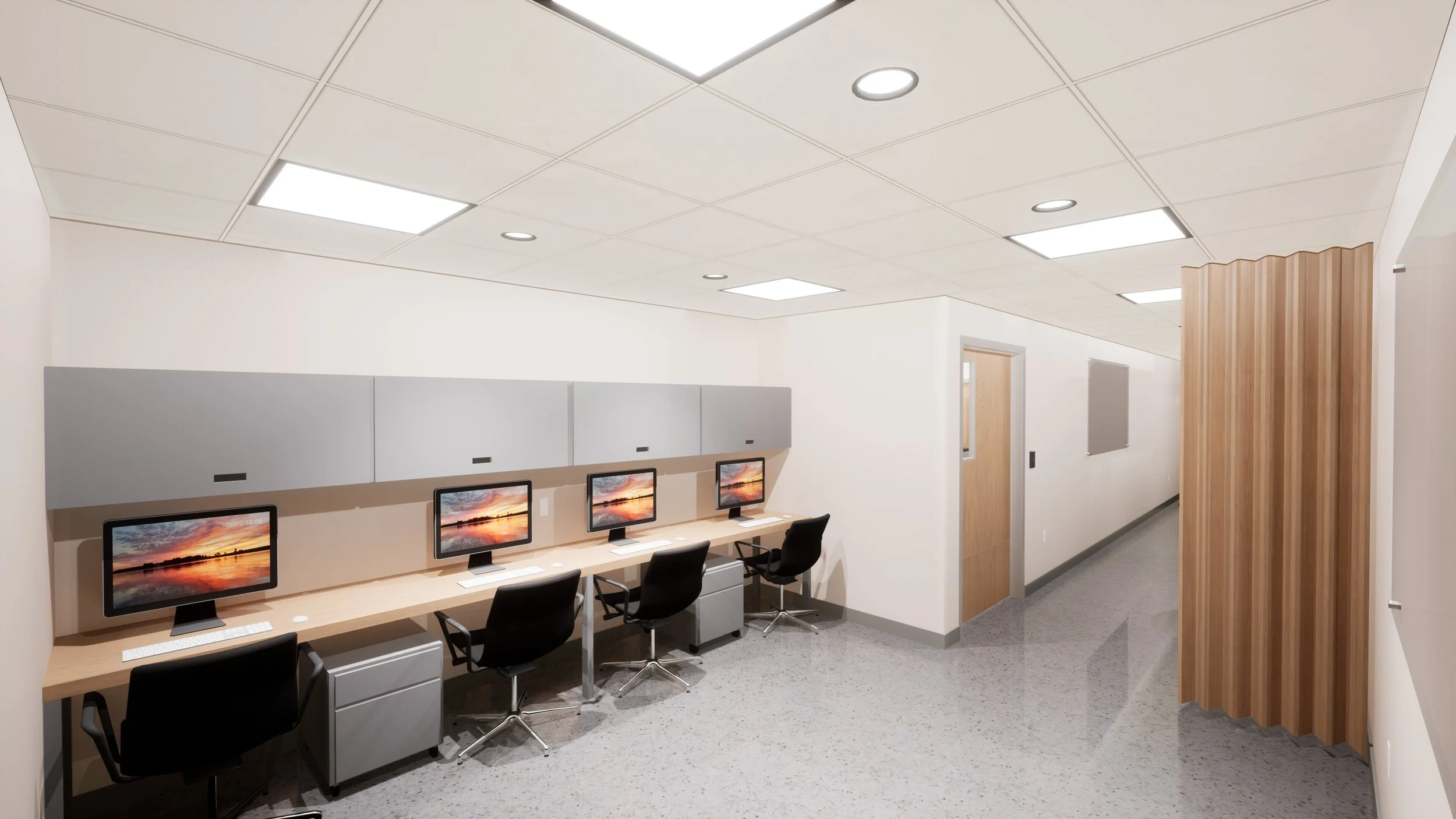 The new lab spaces consist of students area, work area, wet room and dry room. ​