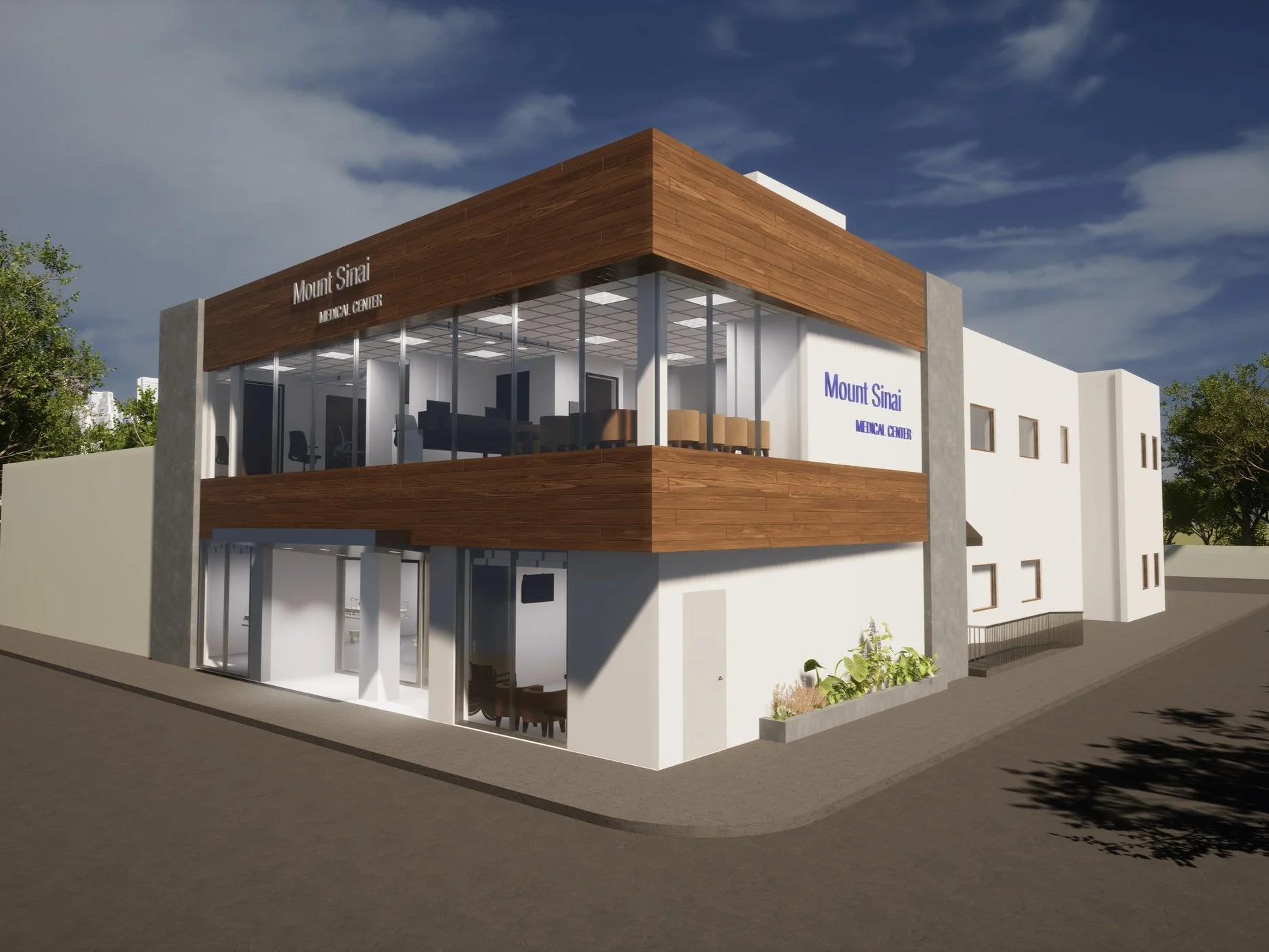 Facade renovation with a modern design that gives a better appearance to the building.