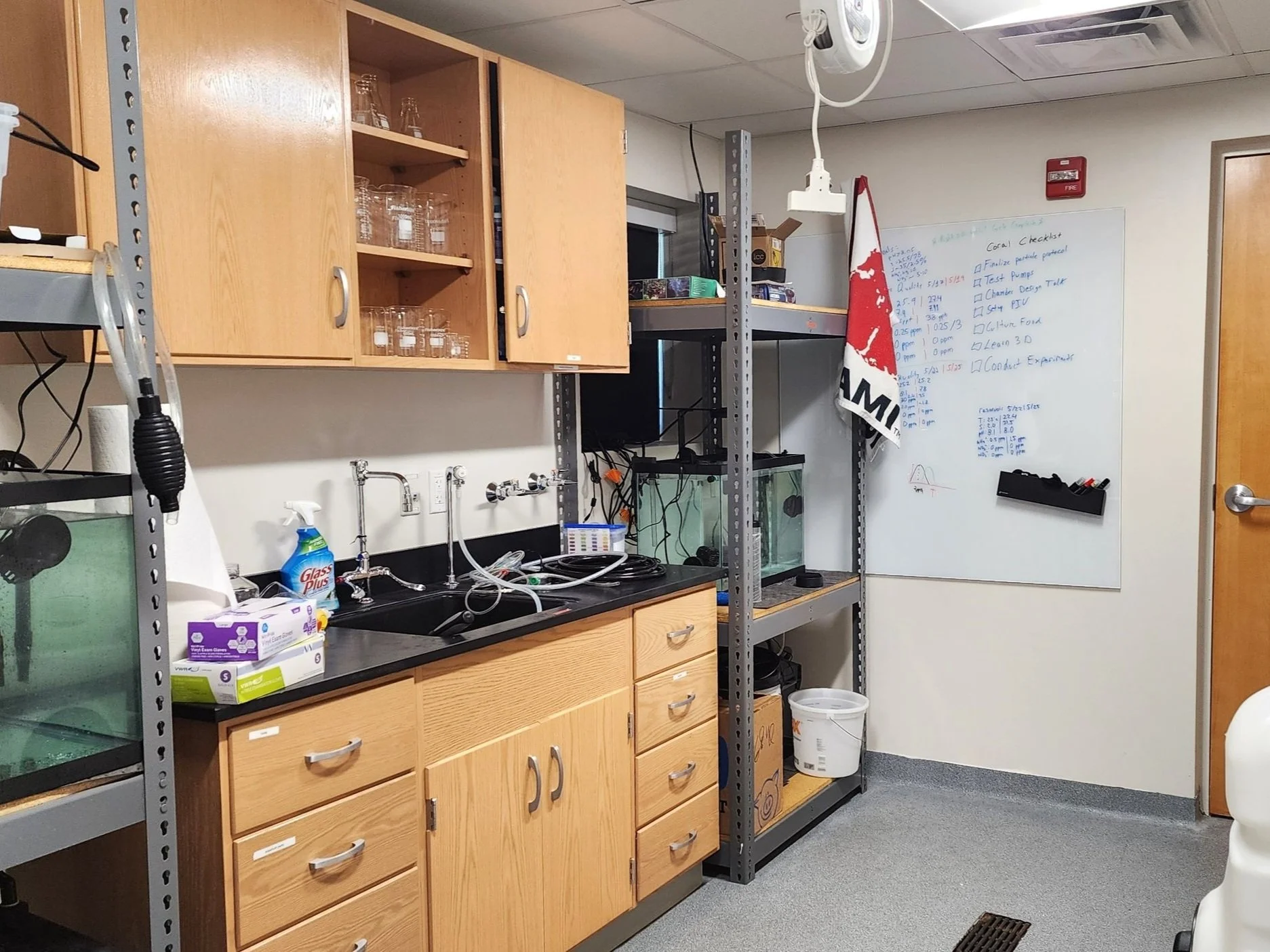 Implementation of new lab spaces within the night physics building.