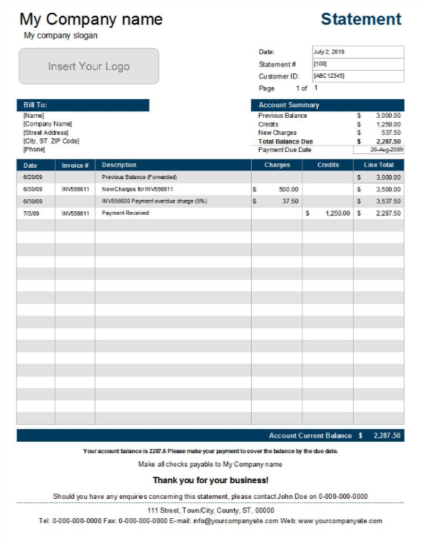 Statement Mailing Samples — Direct Mail, Fulfillment Services, Mailing List
