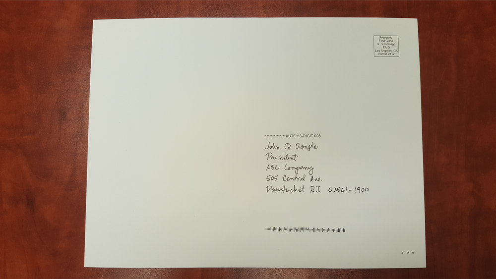 Handwriting Address Template.pdf Hand Addressing Mailer Samples β Direct Mail, Fulfillment Services ...