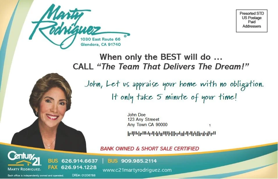 variable data printing postcards