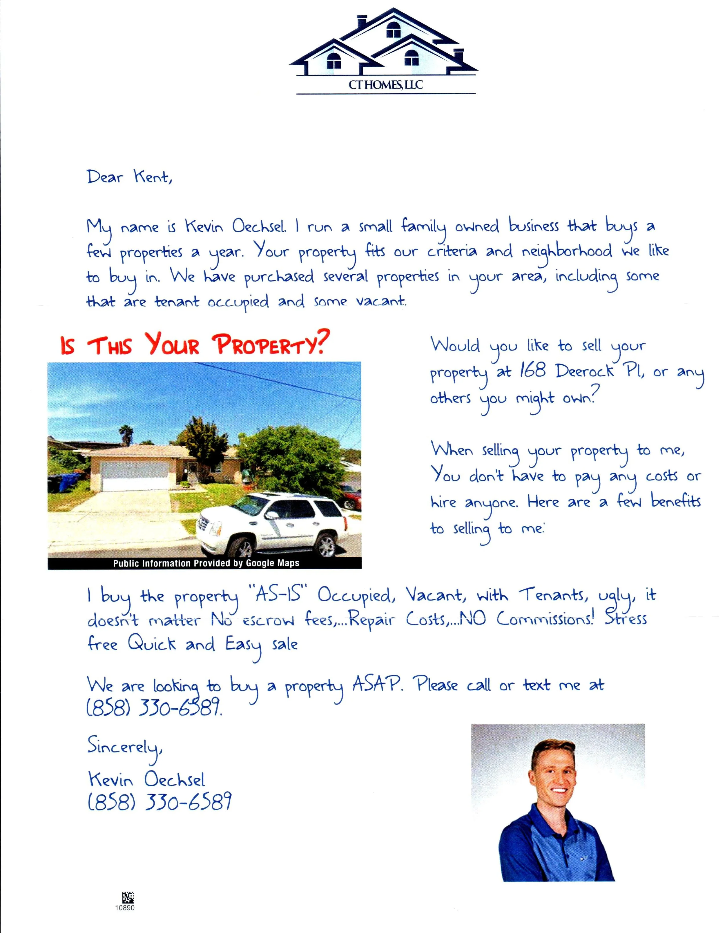 Google Street View Letter with House