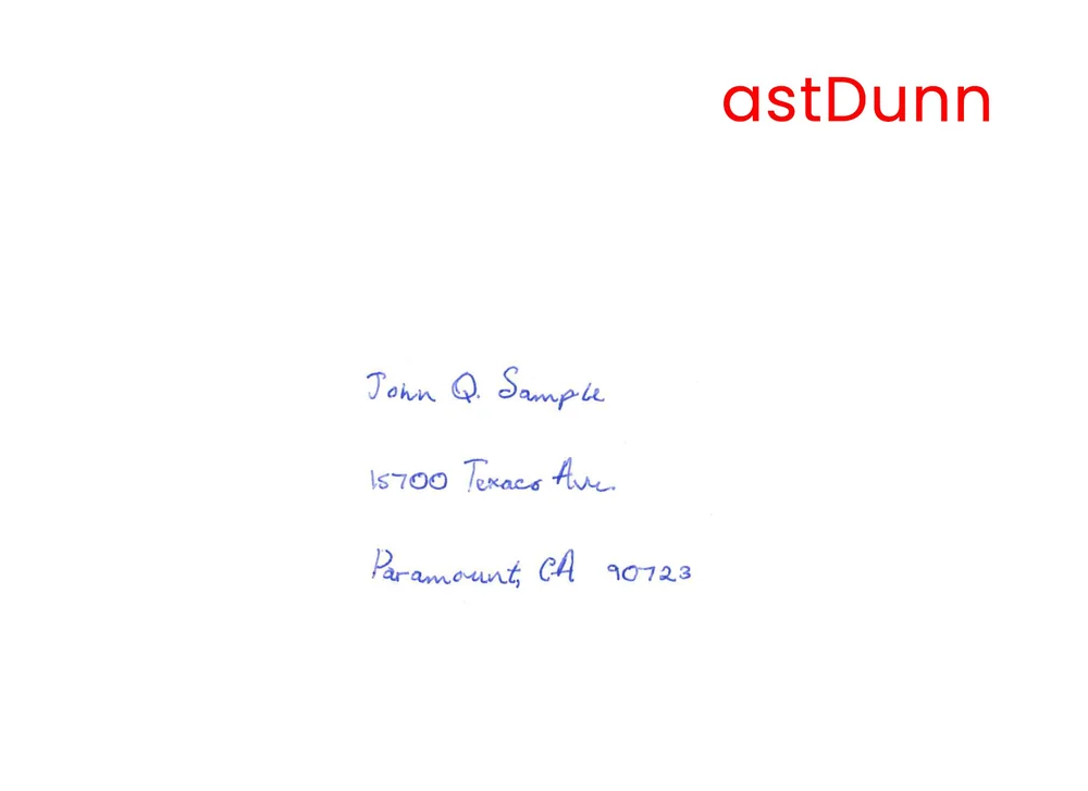 Direct Mail With Script Font Pen Addressing Direct Mail Fonts and Samples — Direct Mail, Fulfillment ...