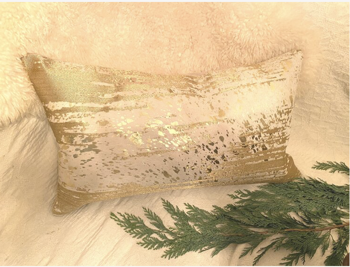 Gold Threaded Hide Lumbar
