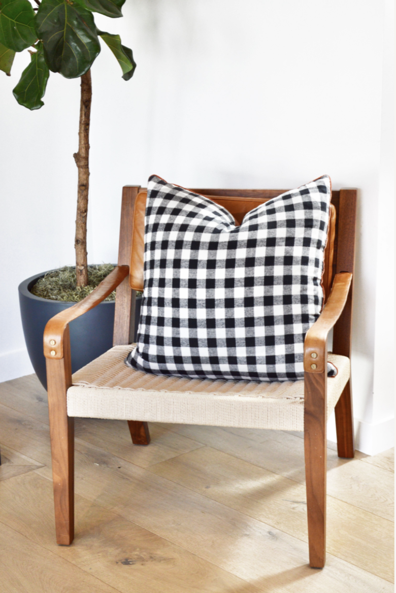 Black and White Buffalo Check Pillows