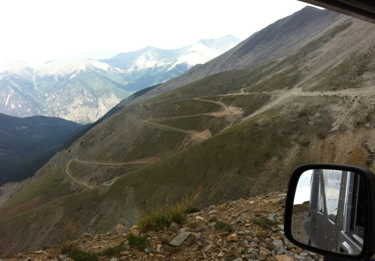 Rocky Mountain road to the top.