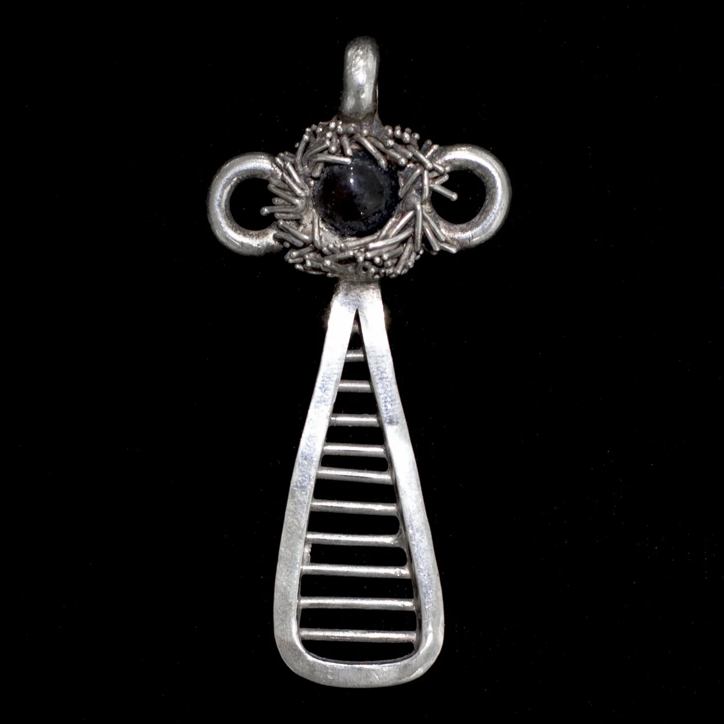 "Untitled" by Michael Malpass, circa 1973-74. silver jewelry. (photo: Tina Collella)