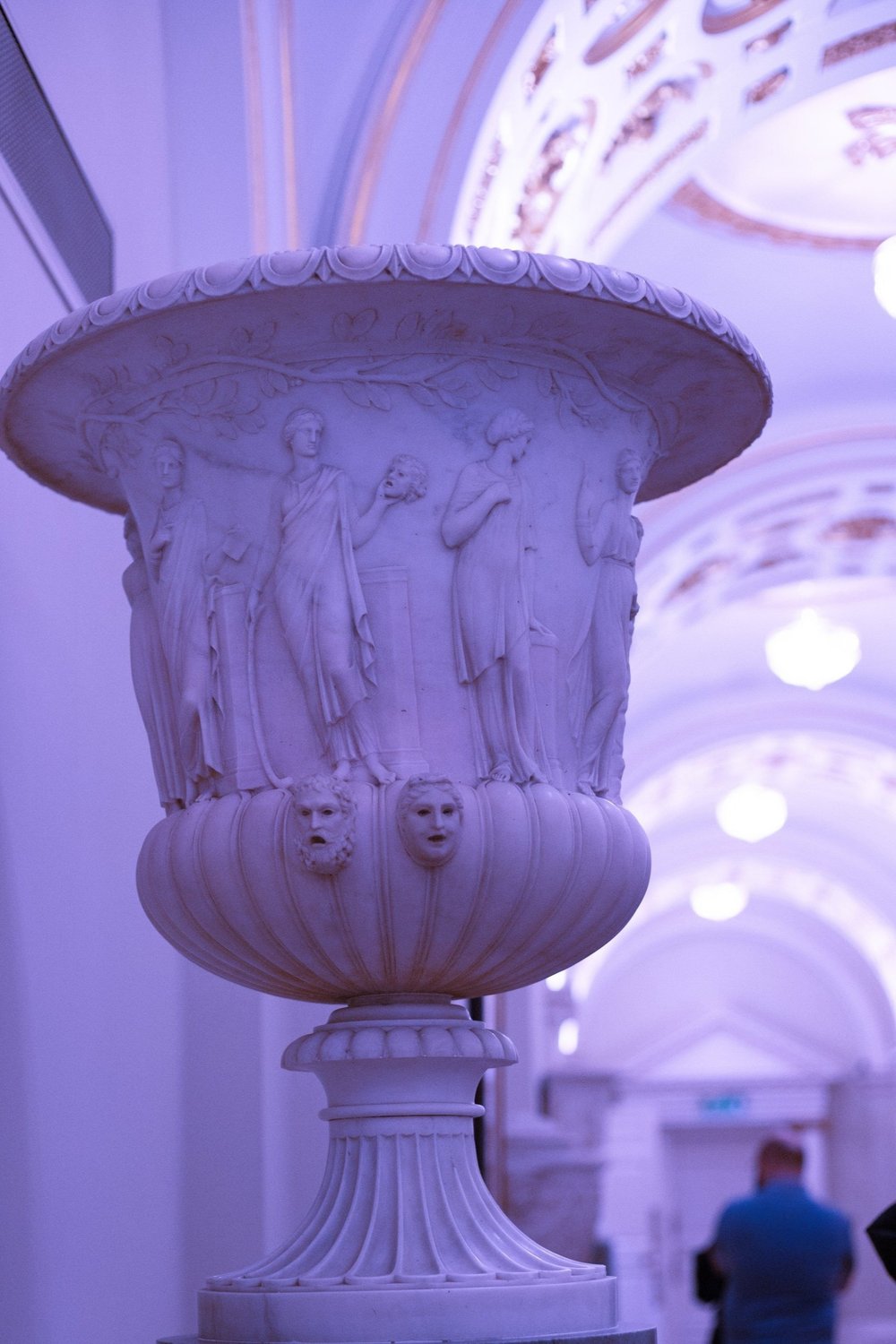 Italian Urn with Muses, by an unknown maker, 18th Century.