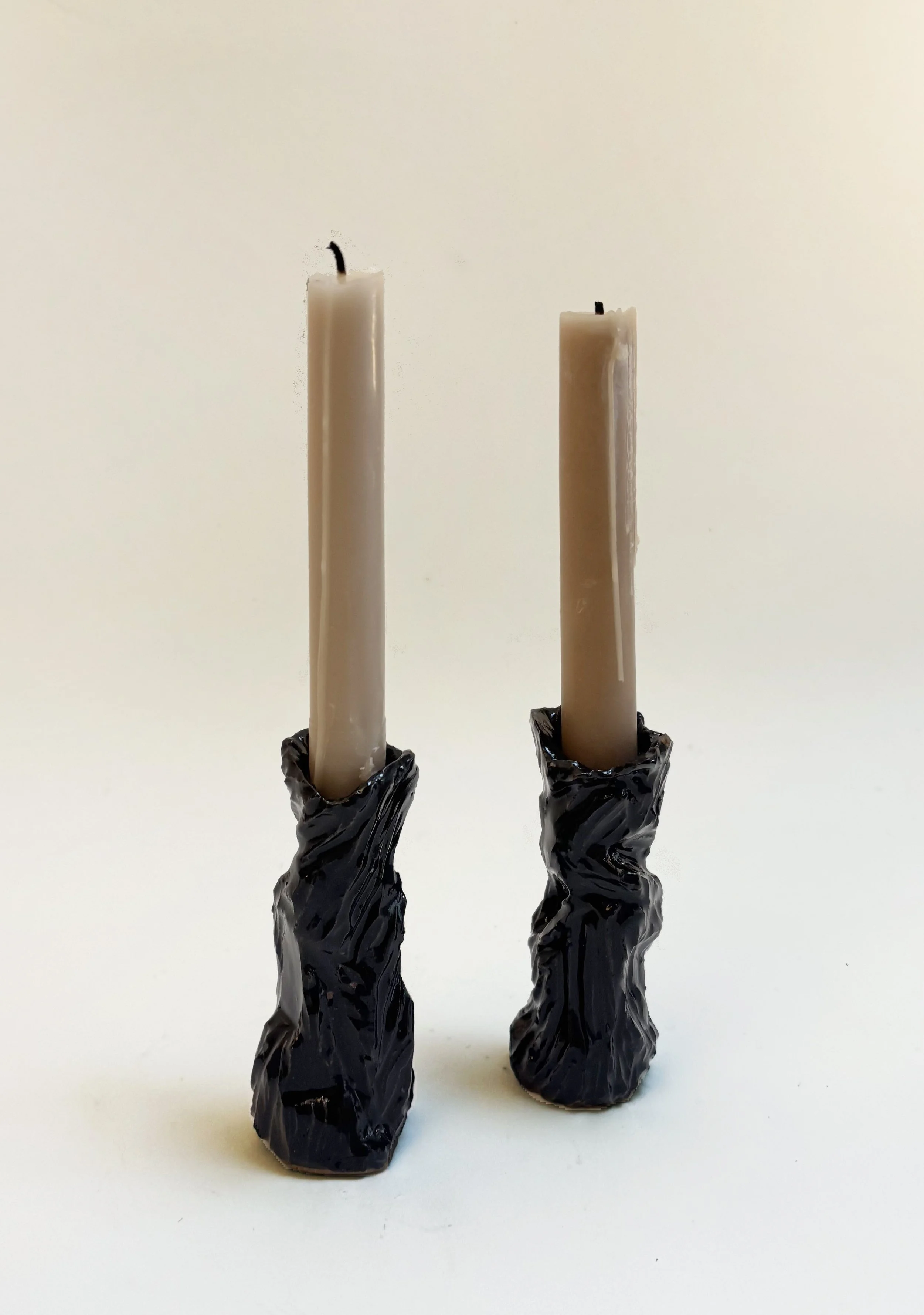 BOIS CANDLESTICK HOLDER, BLACK