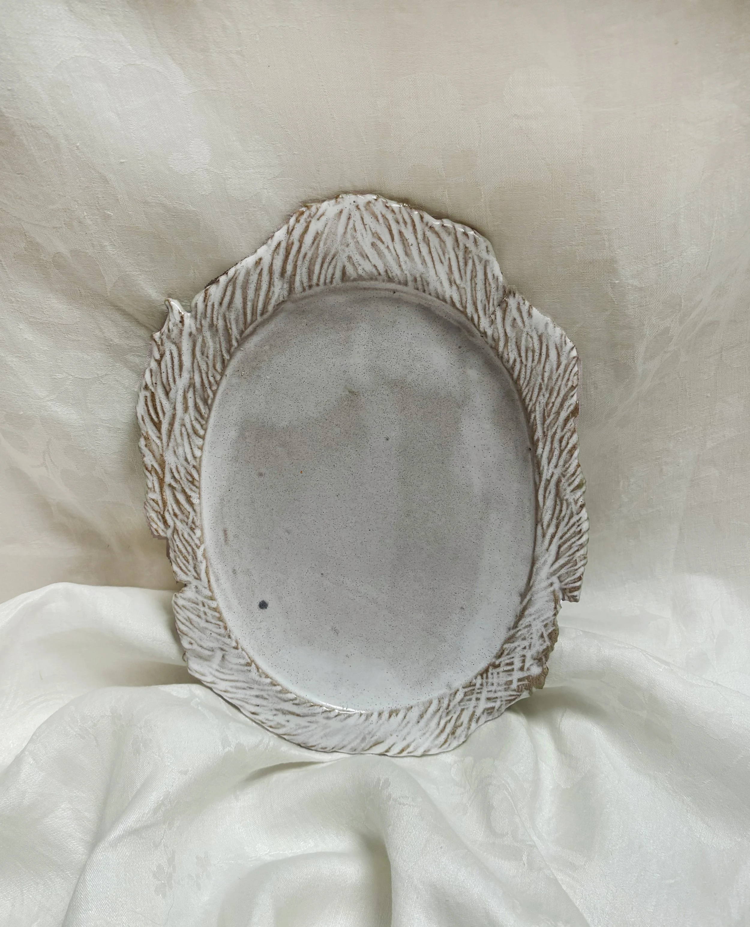 VENETIAN PLATTER, WHITE GLAZE
