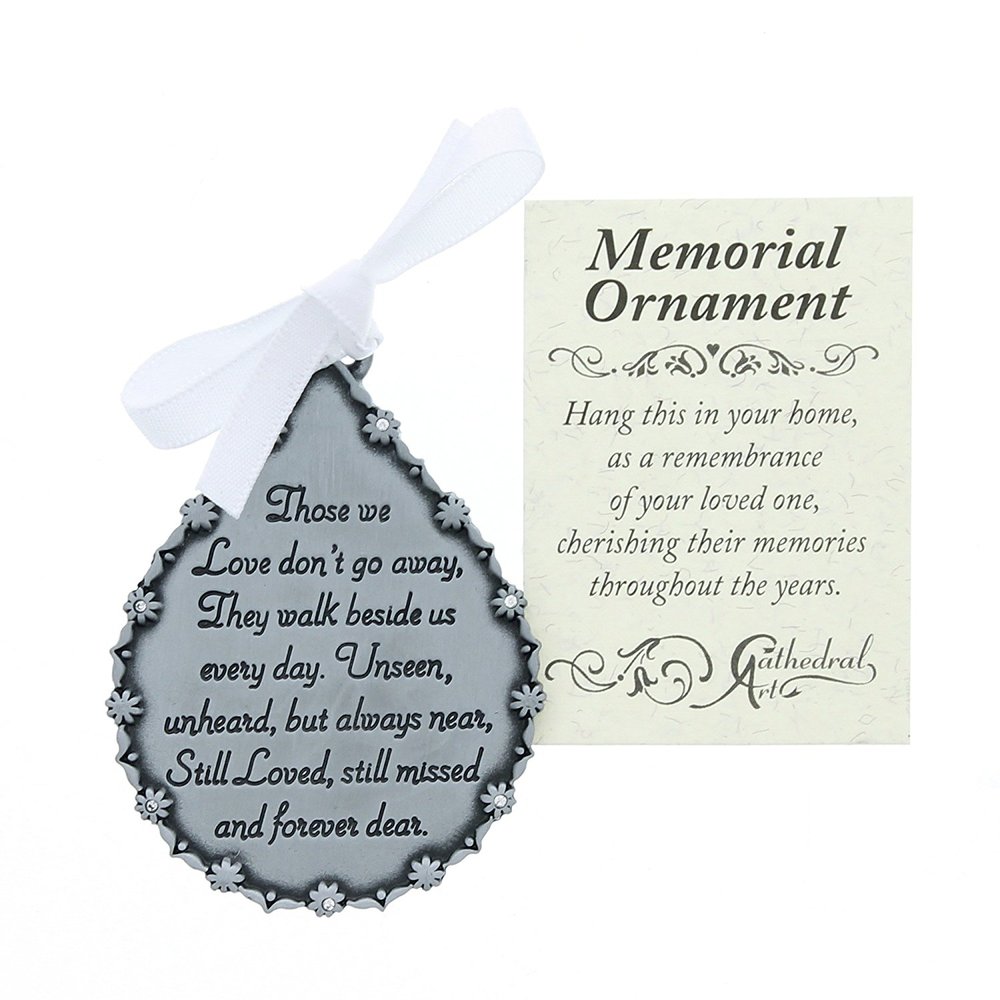 Cathedral Art Tear-Shaped Memorial Ornament 