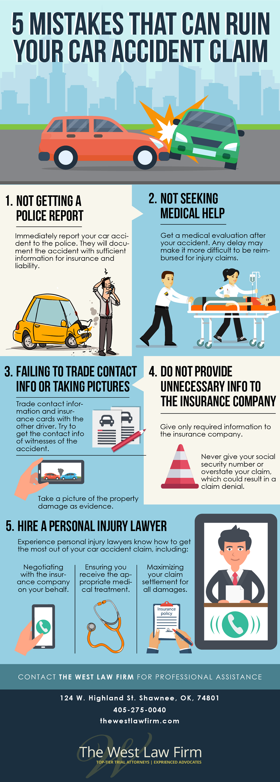 5 mistakes that can ruin your car accident claim