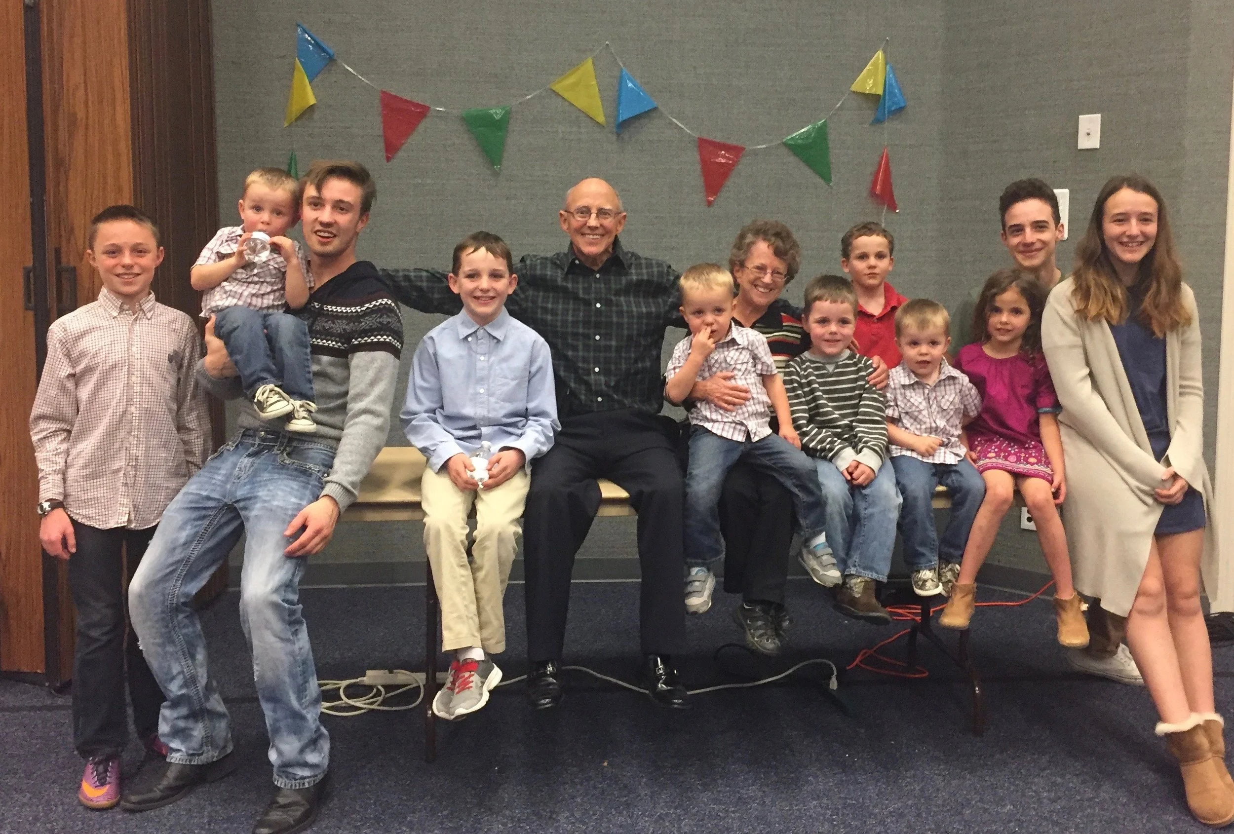 Fred's 70th Birthday Party - with all of our grandchildren