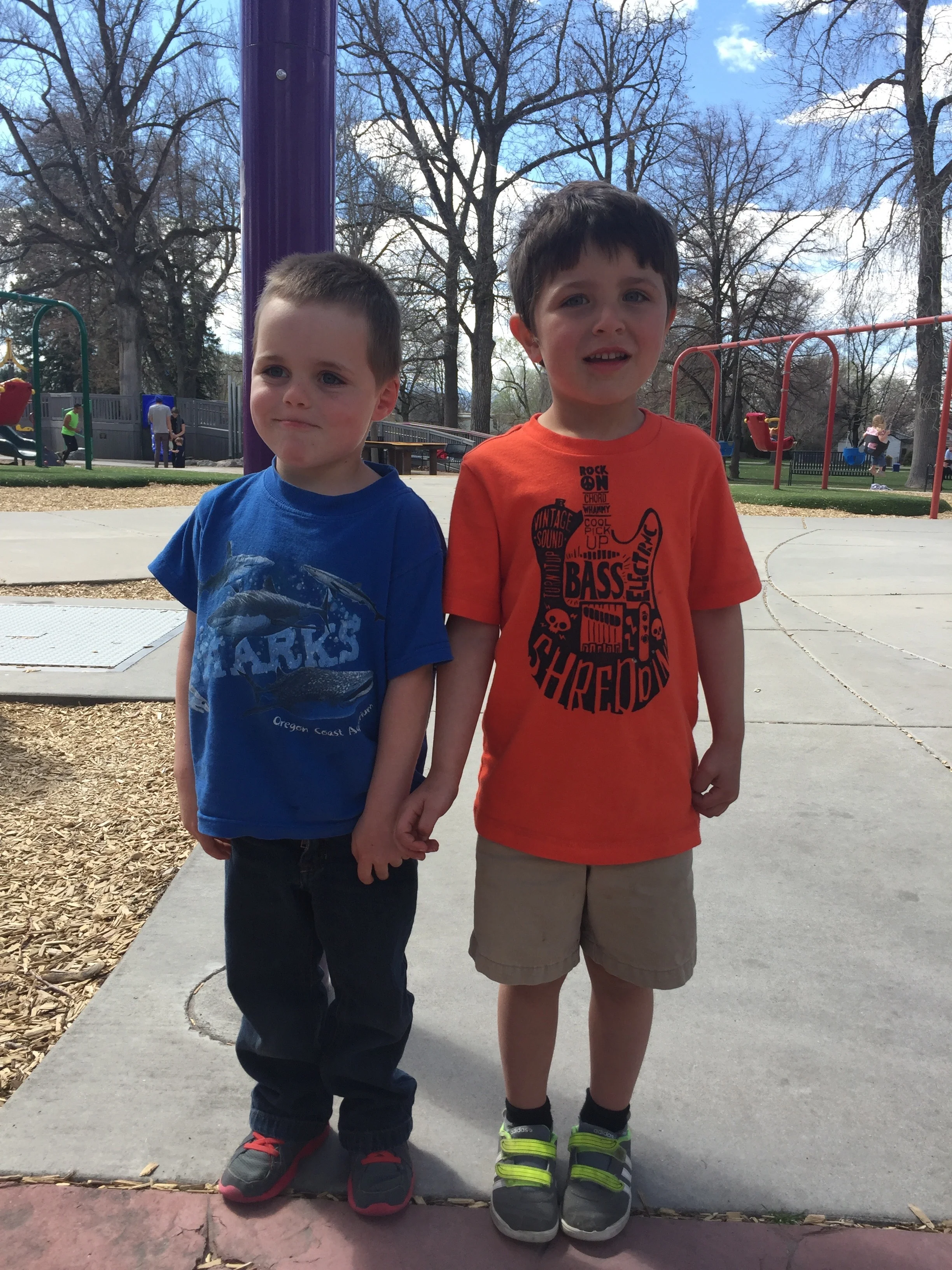 Two 4-year olds:  Caleb and Alex
