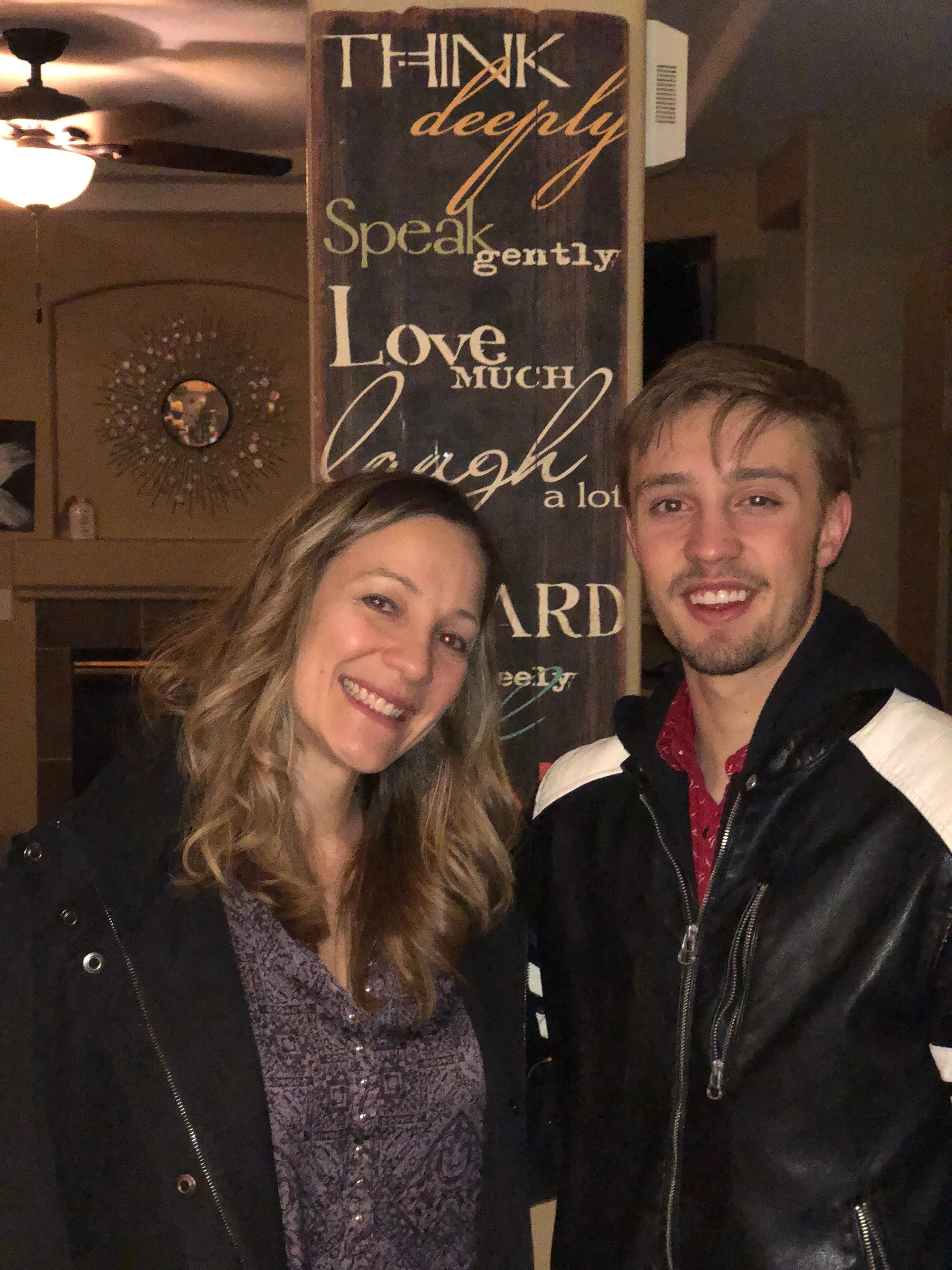 Austin's 21st BD - with Monica - January 2018