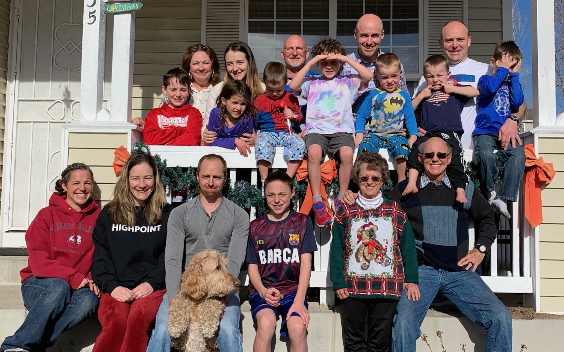 Hornick Family Christmas Party - Squinting in the December Sun