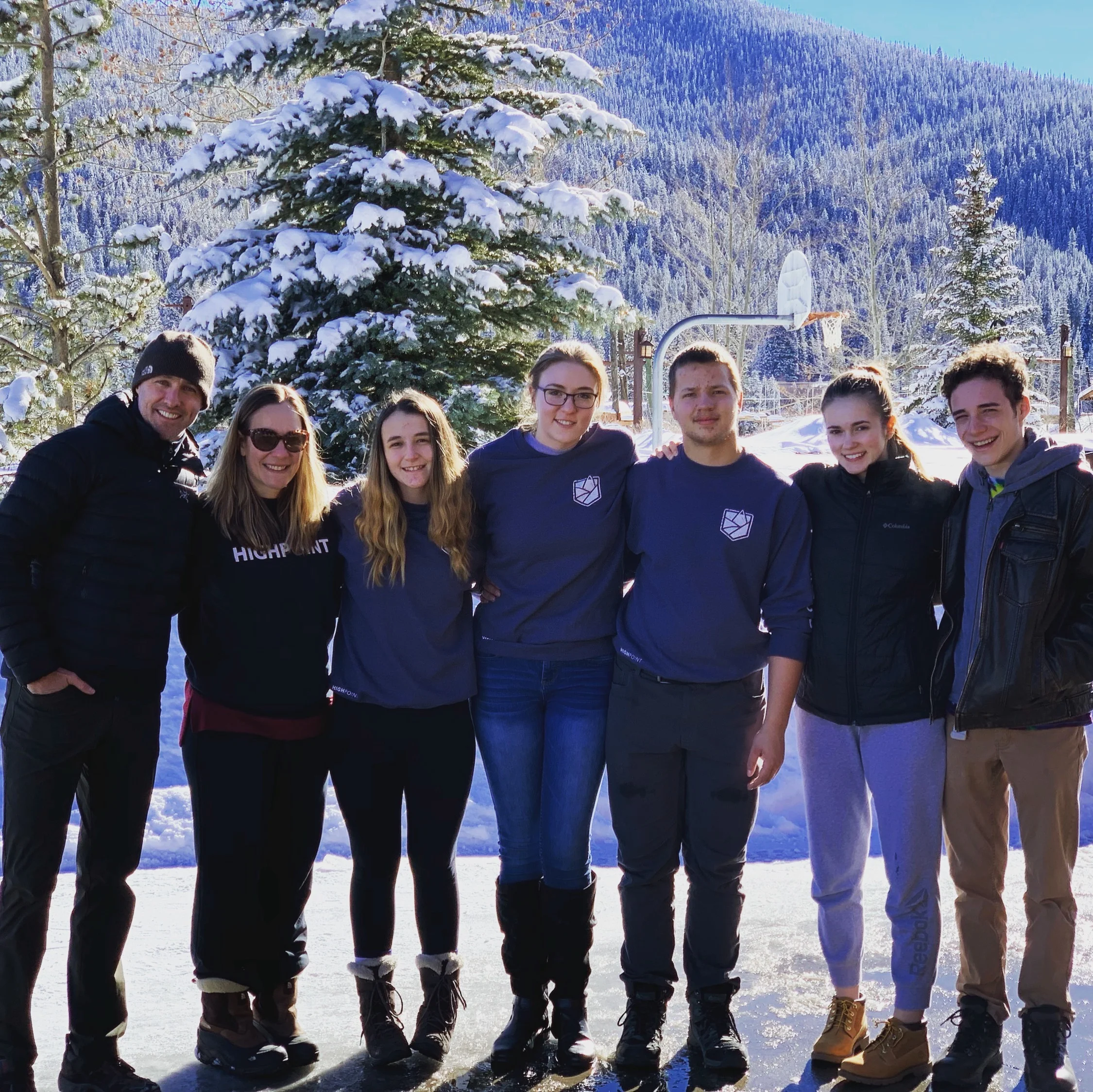 Winter Peak with Highpoint - Scott, Monica, Lauren, Alanna, Dalton, Honor, and Parker - January 2019