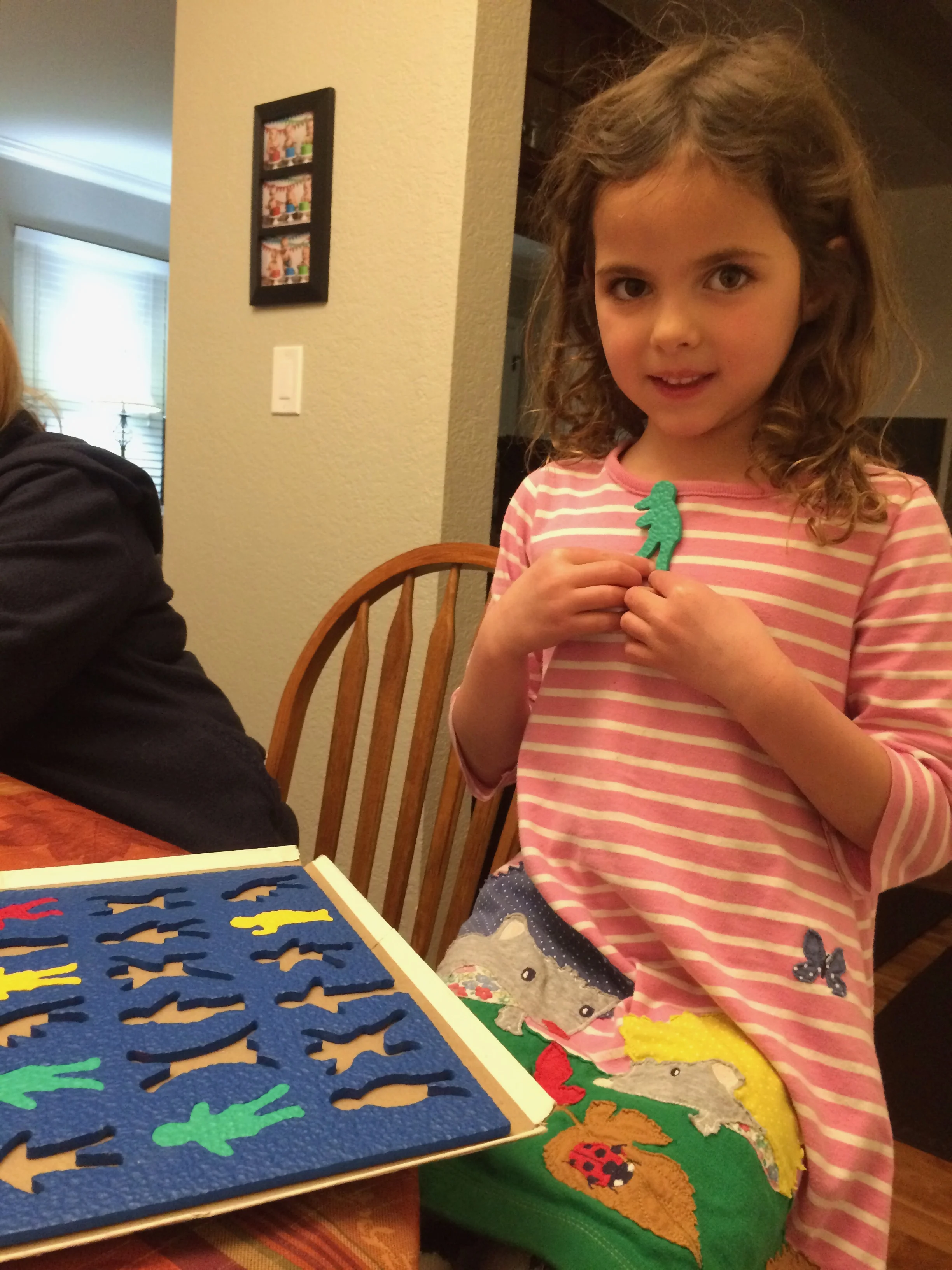 Puzzle time at J. J.'s and Grandpa's