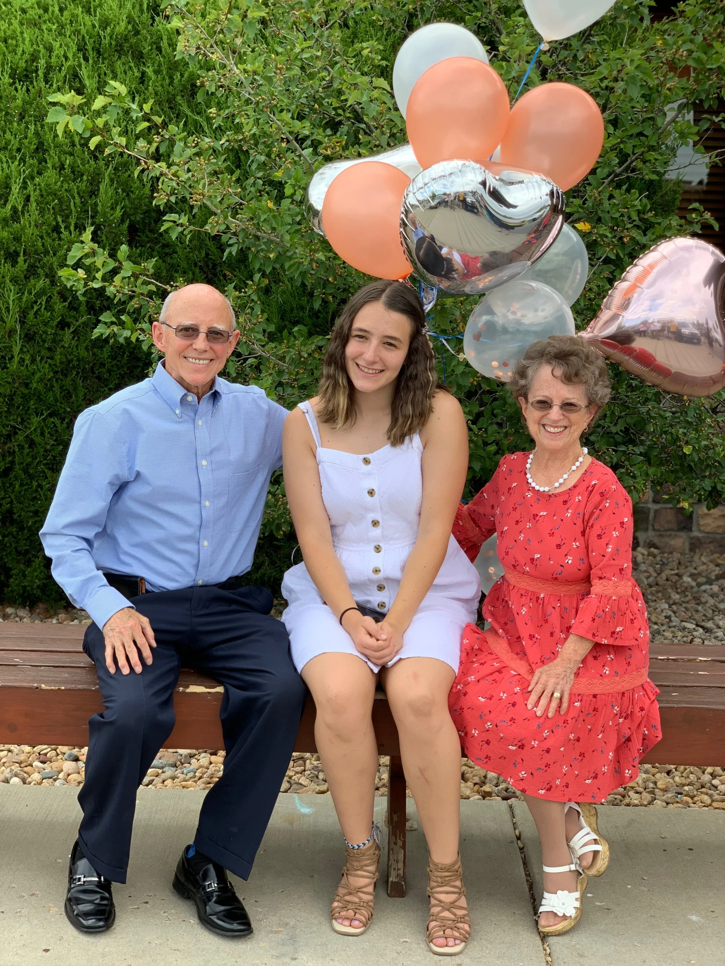  Lauren with Fred and Jan - Sweet 16 Birthday 
