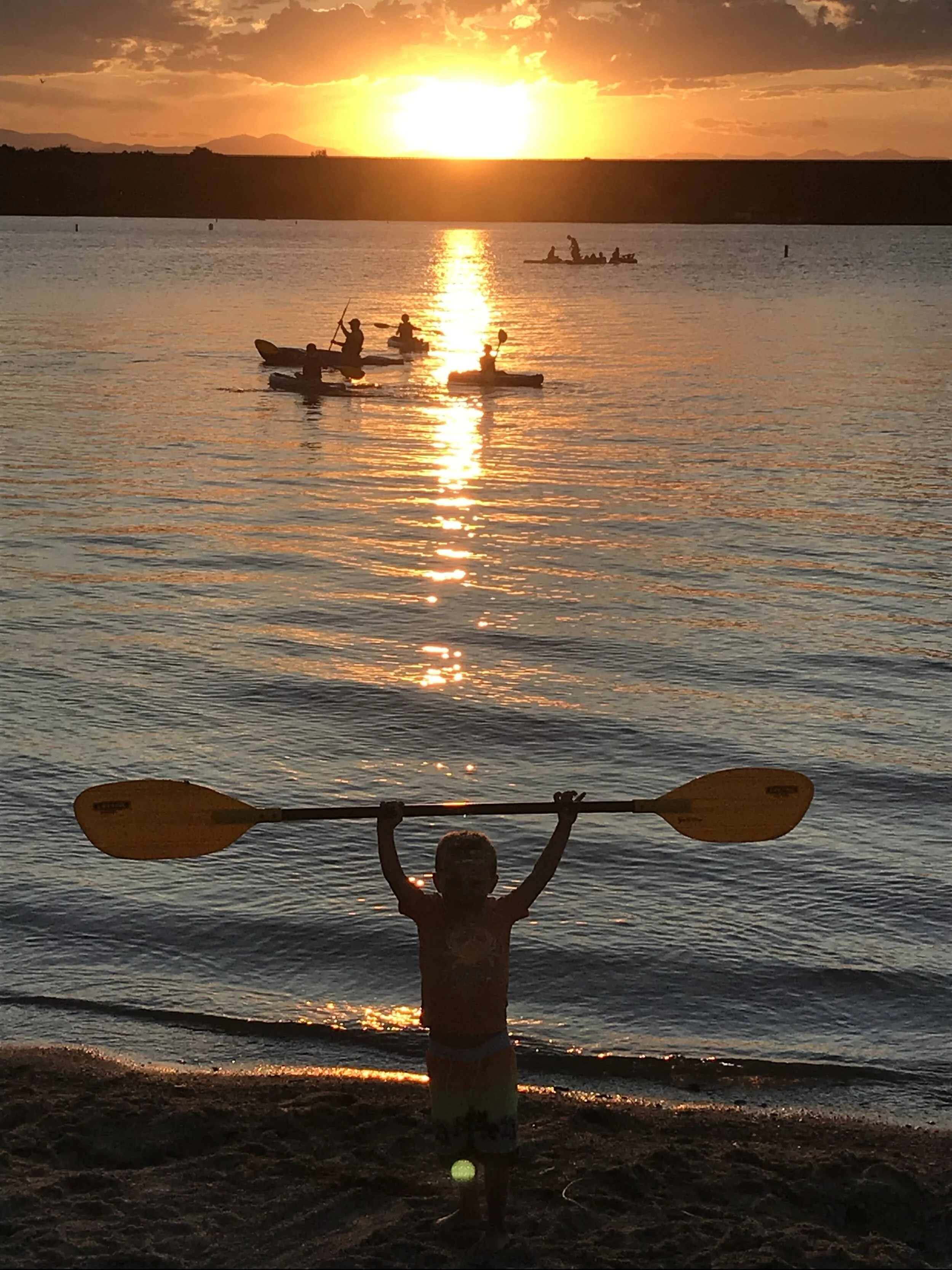  Cherry Creek Reservoir - Last days of summer - Jill and family purchased one large and a couple of smaller canoes and spent many happy days at Colorado reservoirs the summer of 2019 - even the four-year-olds were proficient! 