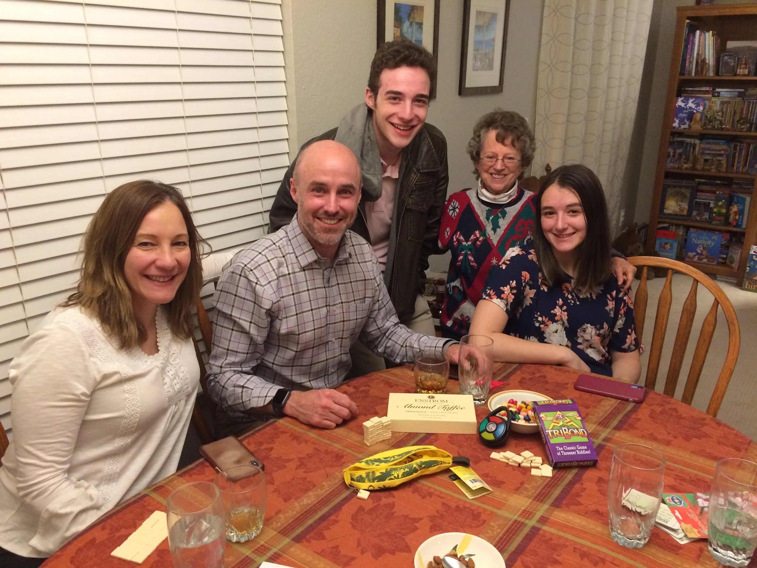  Christmas Eve with Monica, Scott, Parker and Lauren - many competitive games….so fun! 