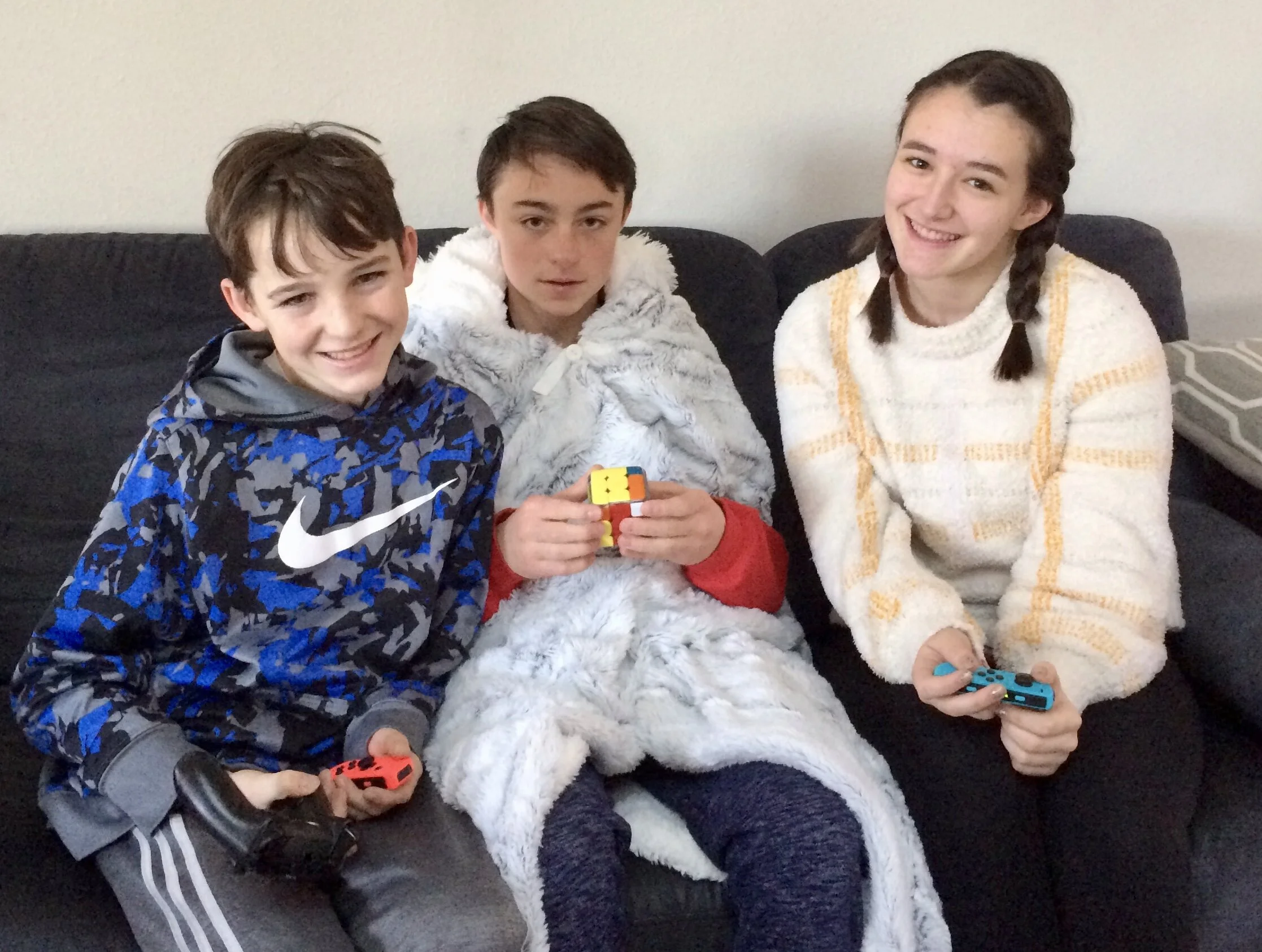  Day after Christmas - Cousins:  Titan, Jacob and Lauren 