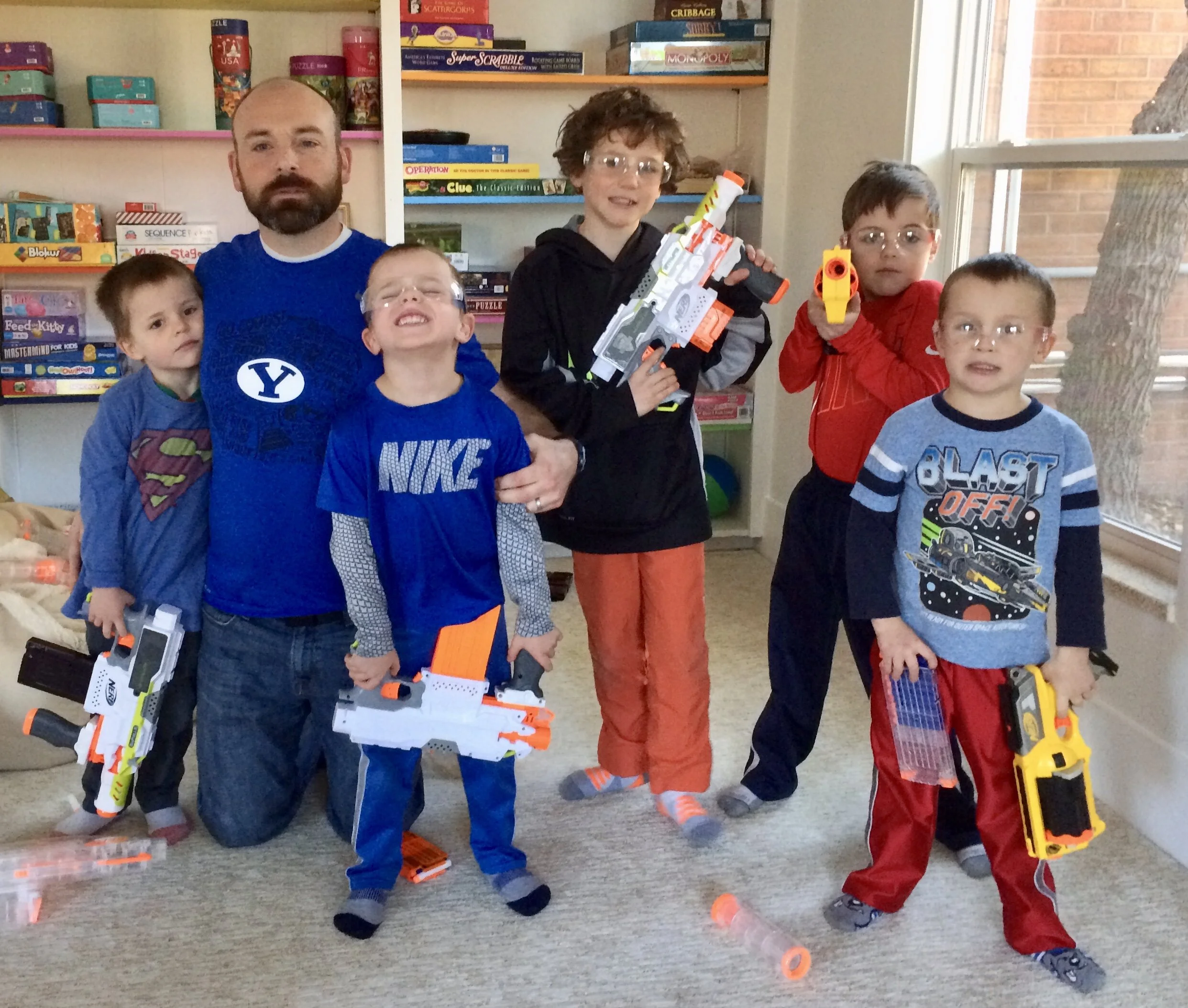  Hornick Annual Day-After-Christmas Family Celebration - at David’s home - Zeke, Jared, Bowen,  Beckett, Caleb and McKade 