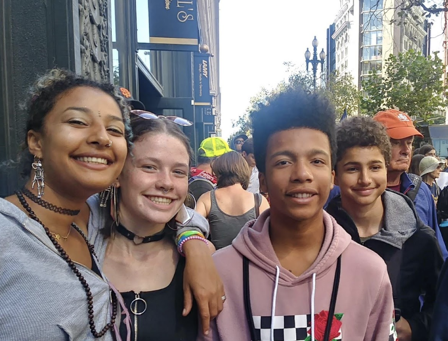Youth at the Climate Strike Rally in San Francisco. CA