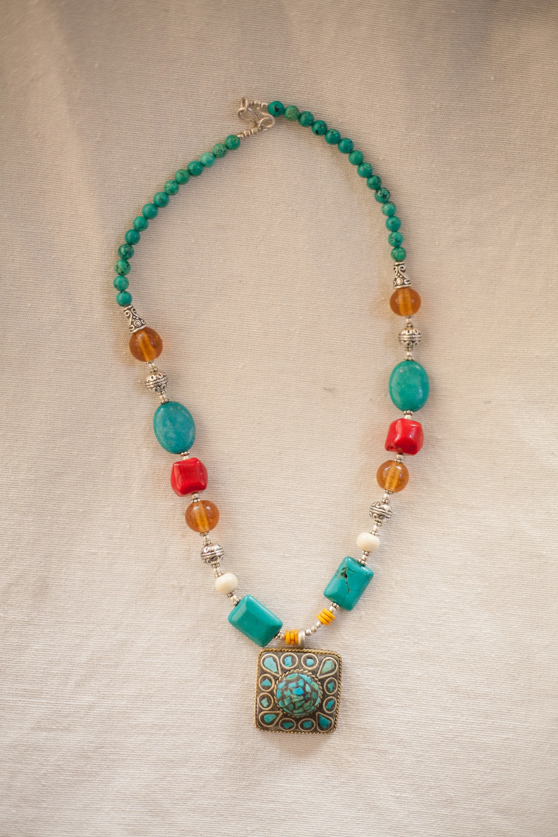 Karsang Necklace (blue pendant)