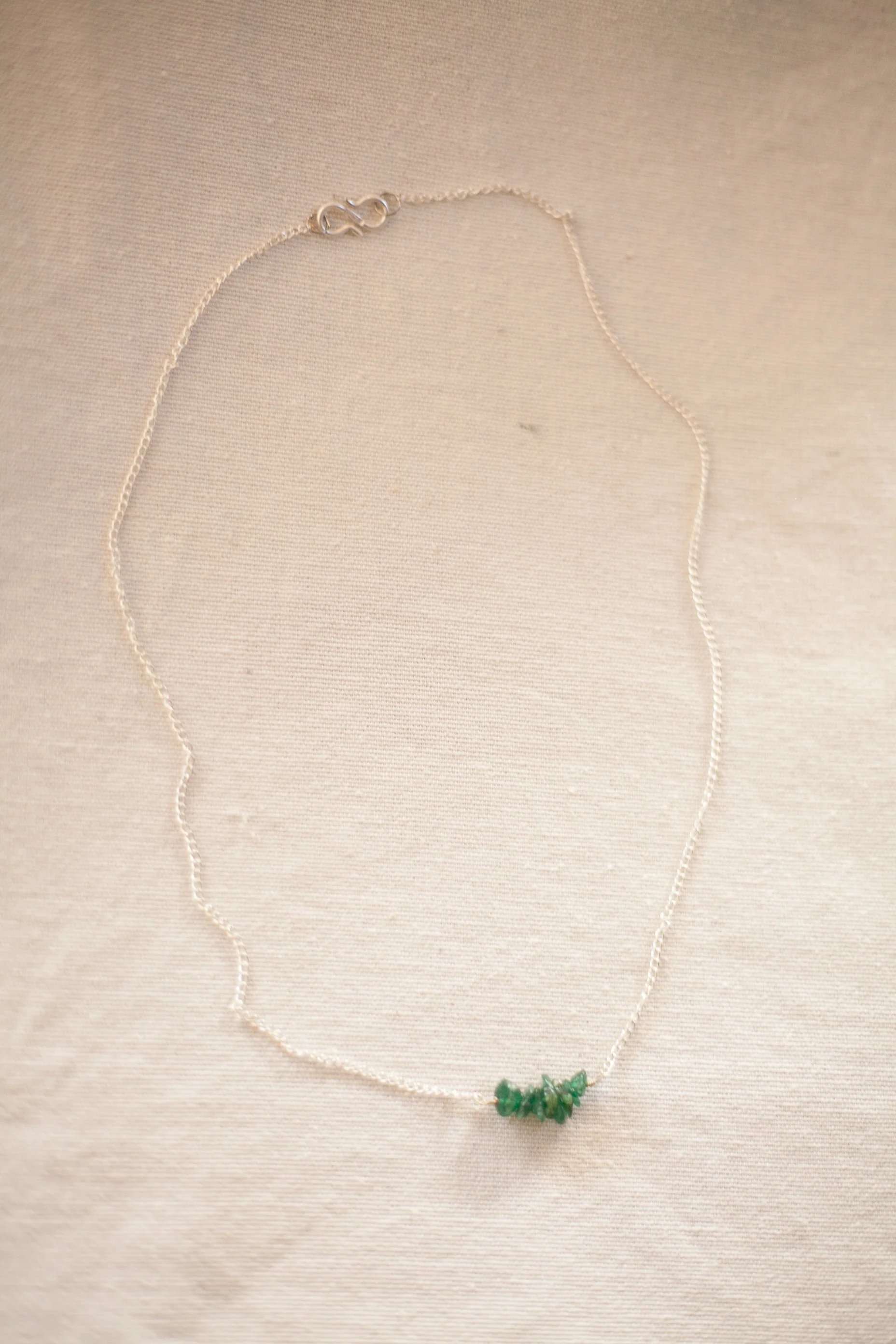 Kipa Necklace (green aventurine chip)