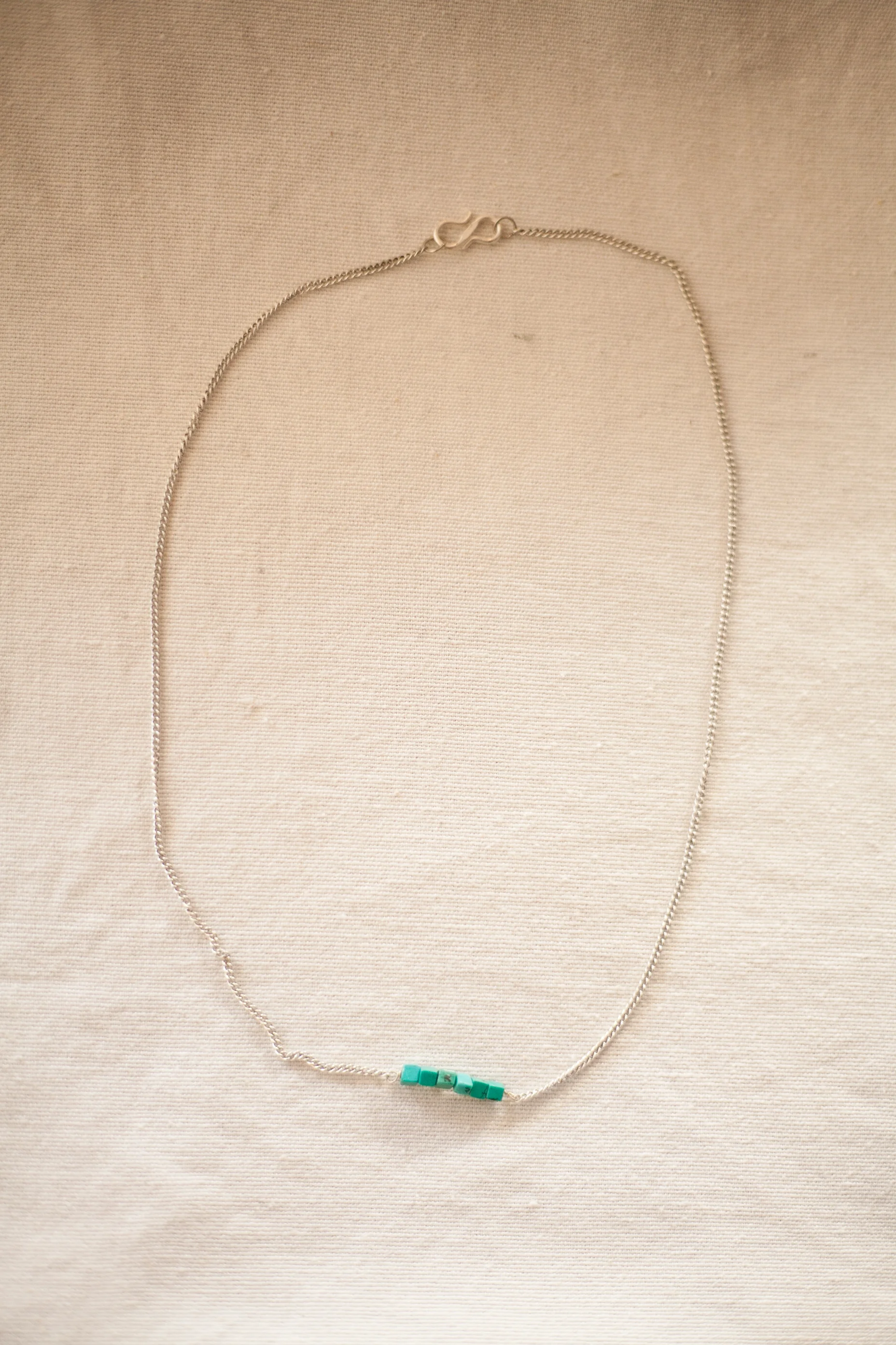 Kipa Necklace (turquoise cube)