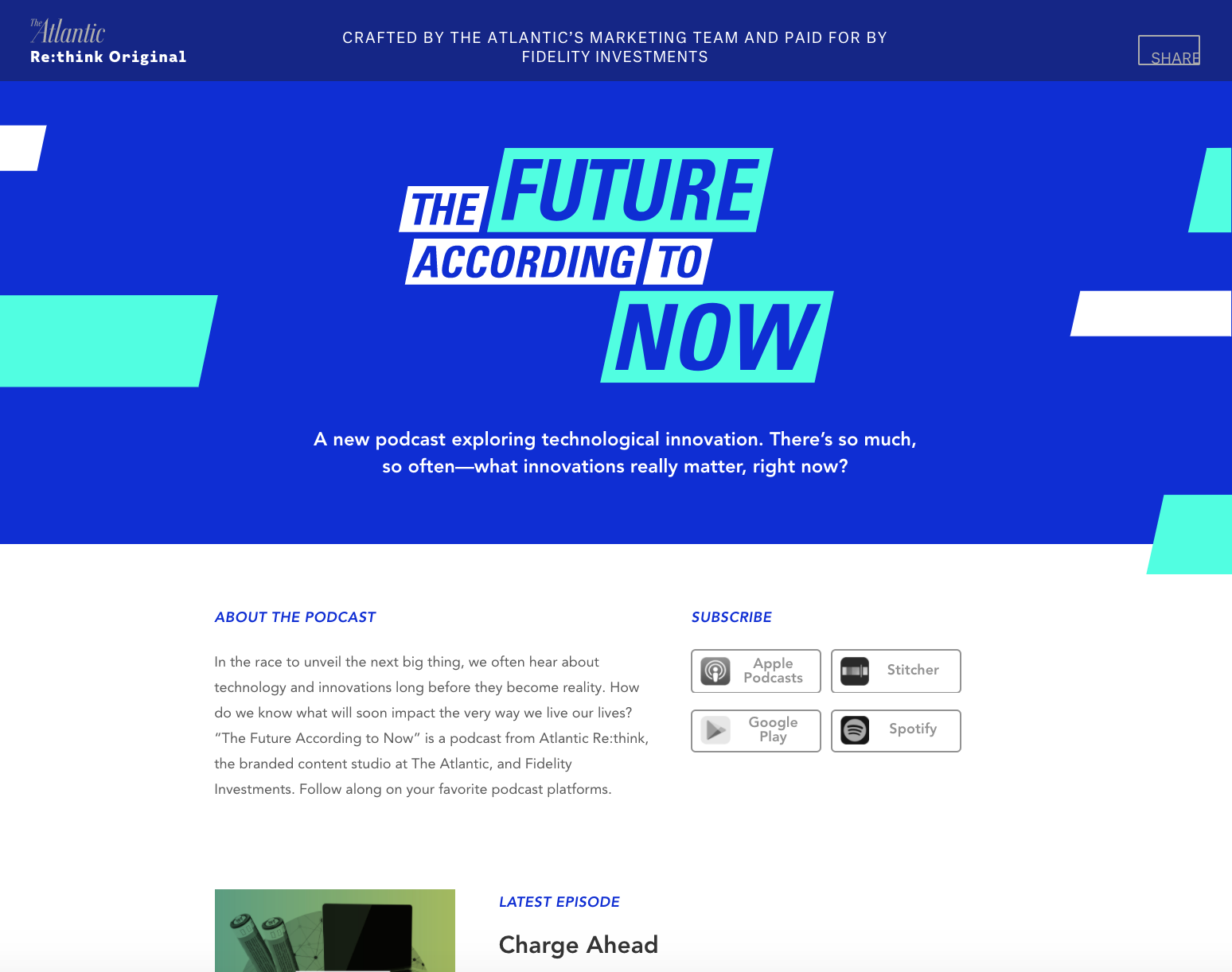    Fidelity Investments  x  The Atlantic   