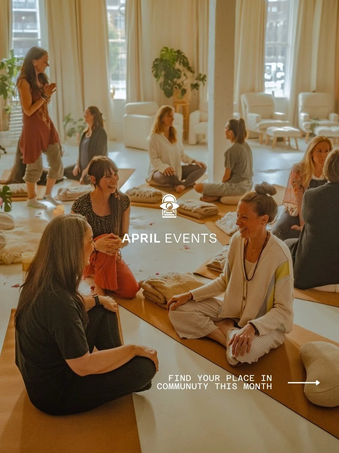 April events are in full bloom 🌷🌸🌼🪻 &mdash; comment EVENTS to join us in connection &amp; community this month to awaken to your divine potential.