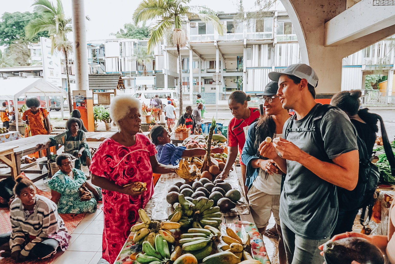 Gerald and Tom at the Market