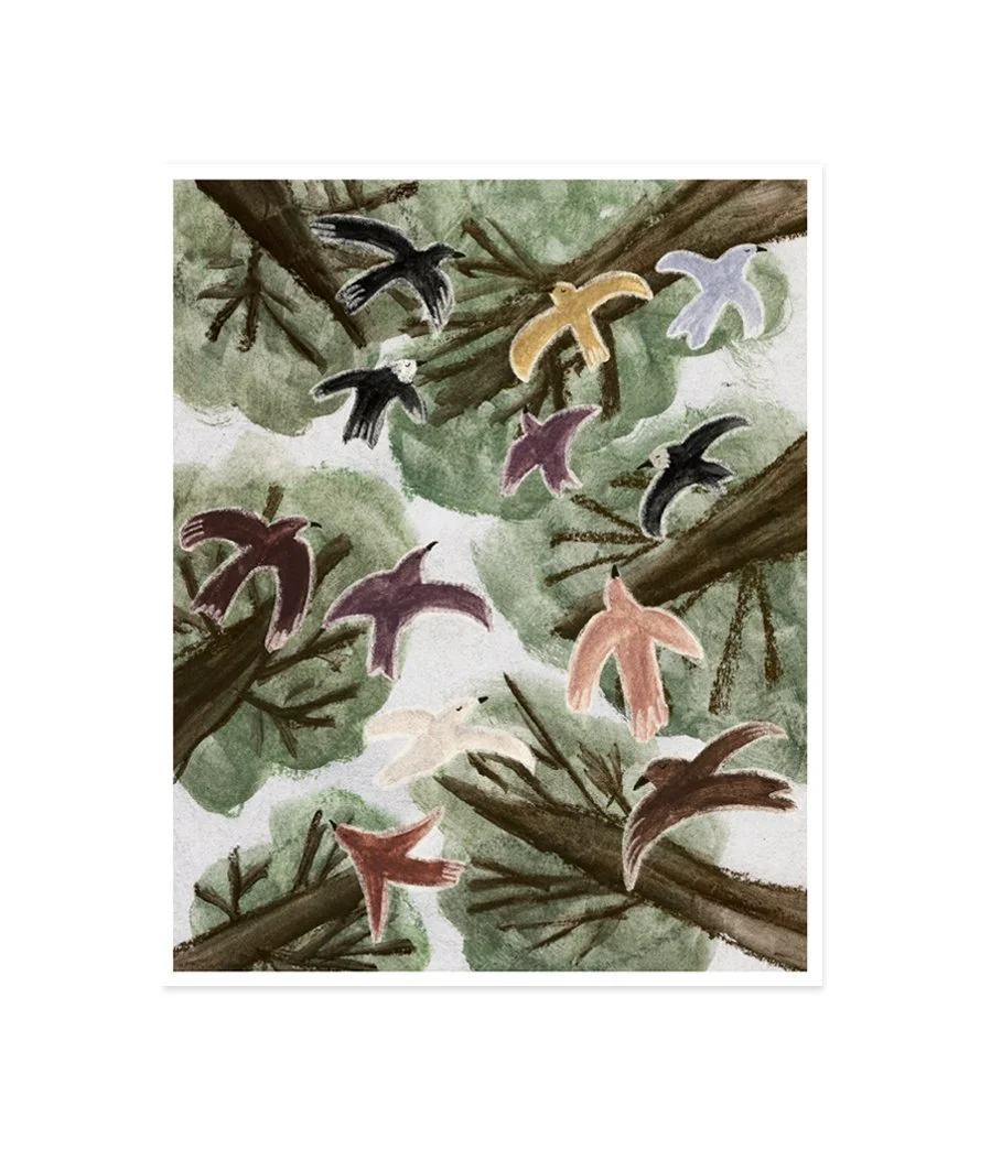 Birds of Different Feathers (8 x 10)