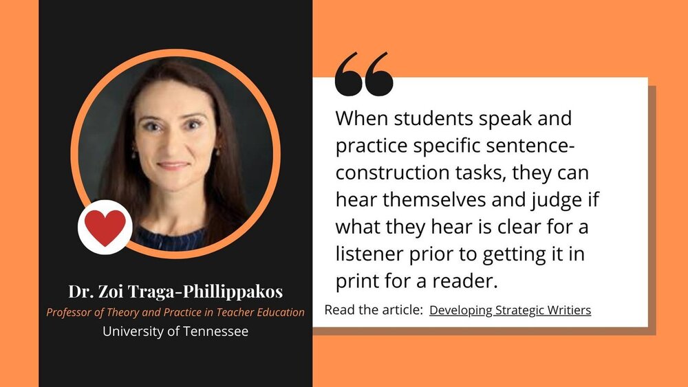 Literacy is the intersection of communication and helping students recognize the connections between reading, writing, speaking and listening is essential to their success. Many teachers struggle with writing instruction and many students struggle to