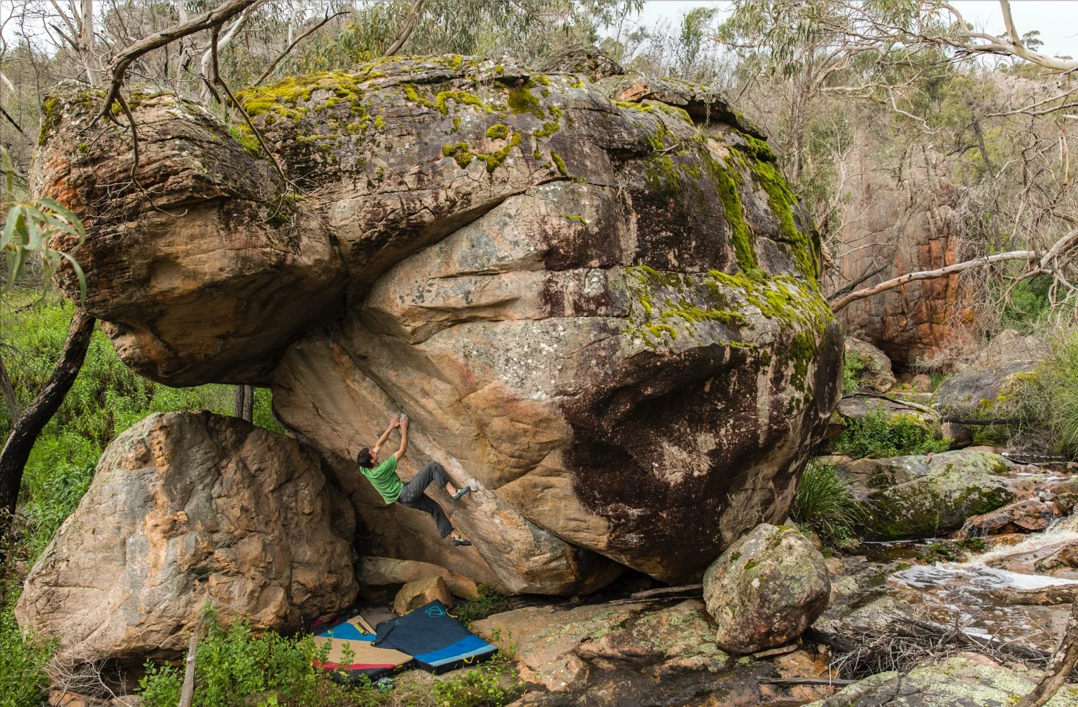 Paul Robinson on The Anvil (V12/8A+) in The Grampians