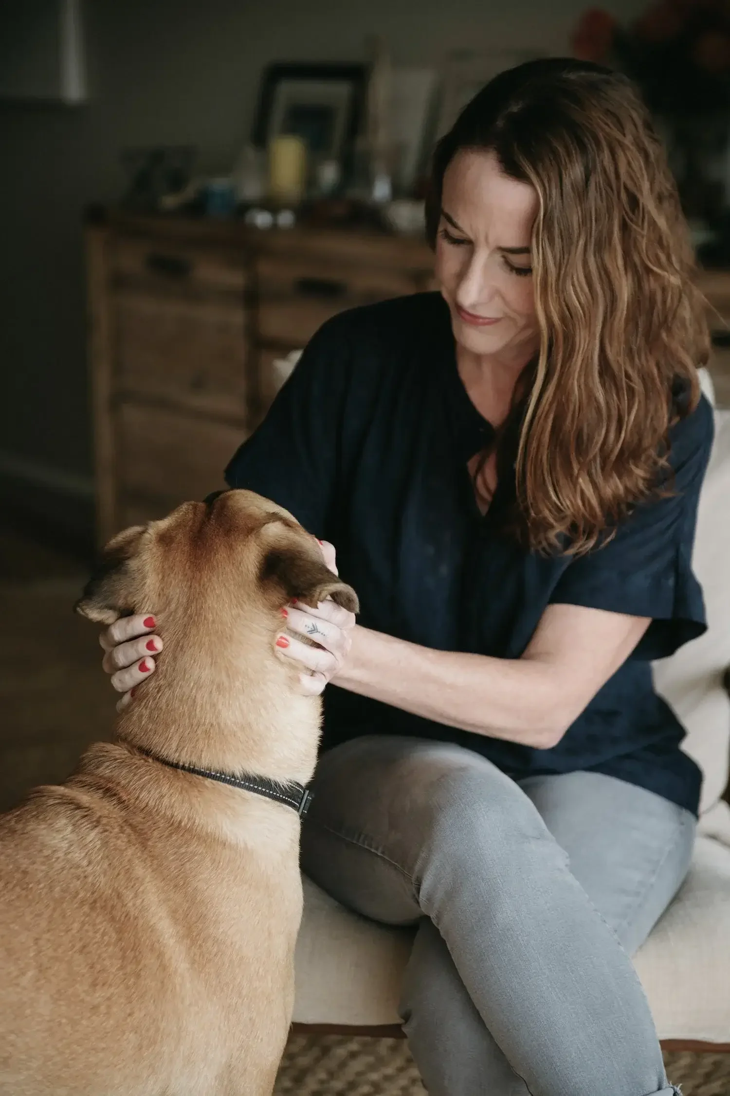 Jessica Uys with her dog