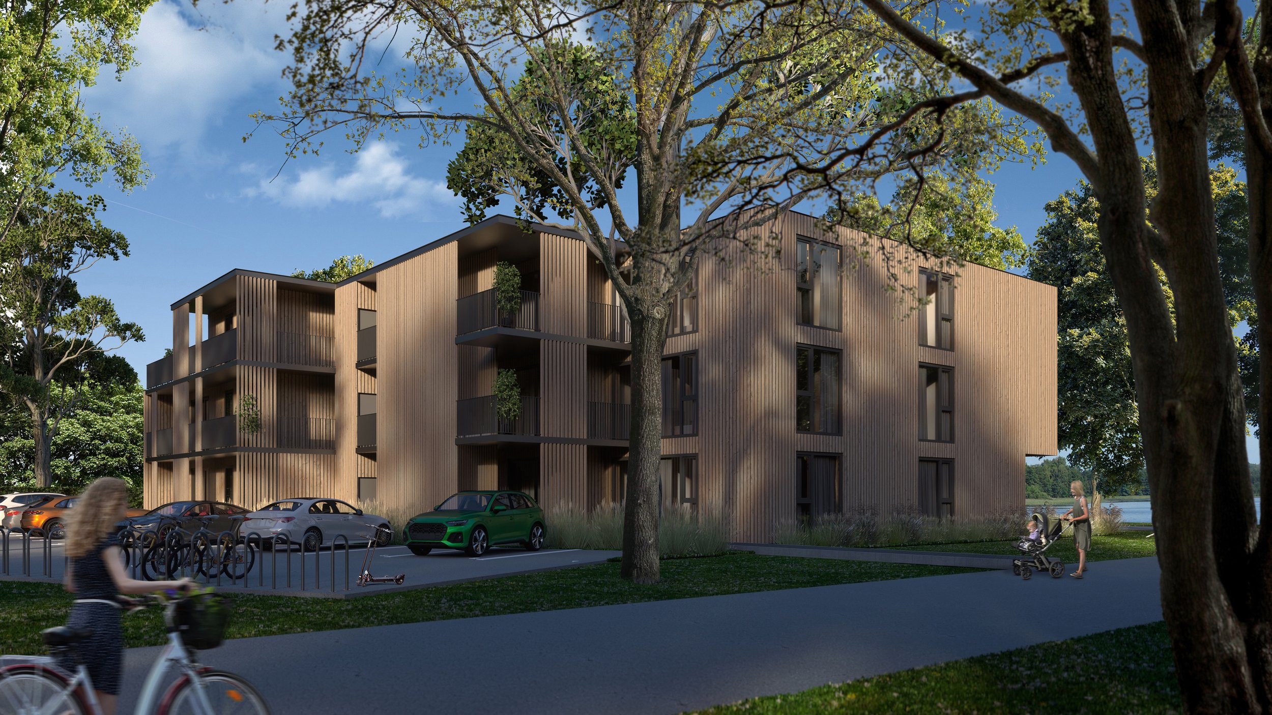  Apartment building  Year of completion: 2023. Built up area: 2020 m2. Jurmala, Latvia         