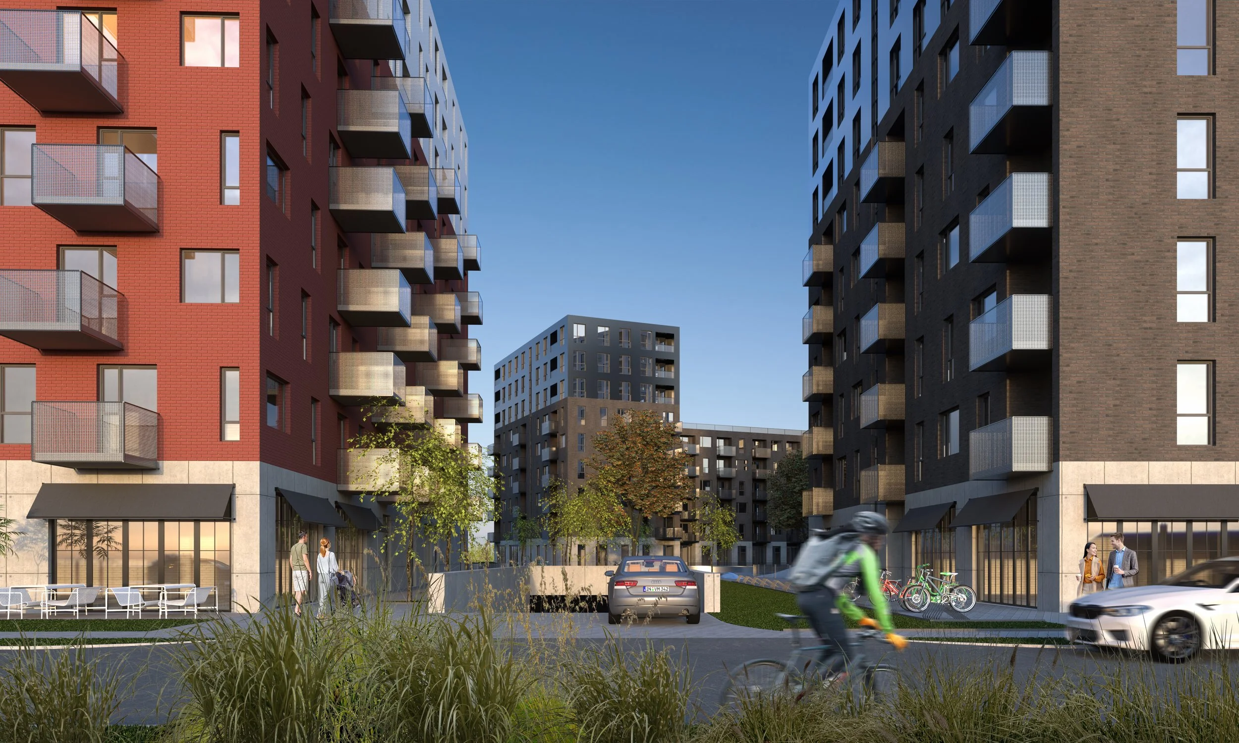  Apartment Complex in Lucavsala  Year of completion: 2022. Built up area: 70 000 m2. Riga, Latvia 