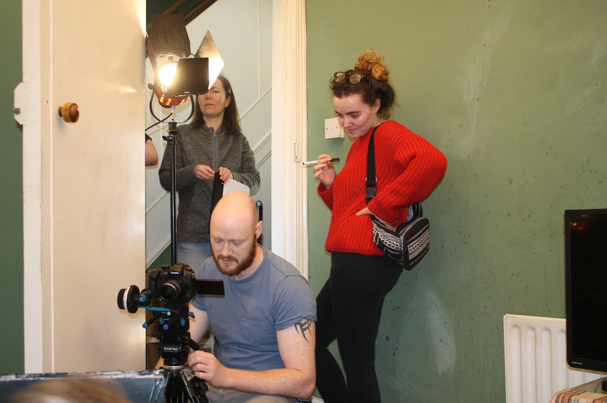 Aaron still framing the shot, millimetre perfect!